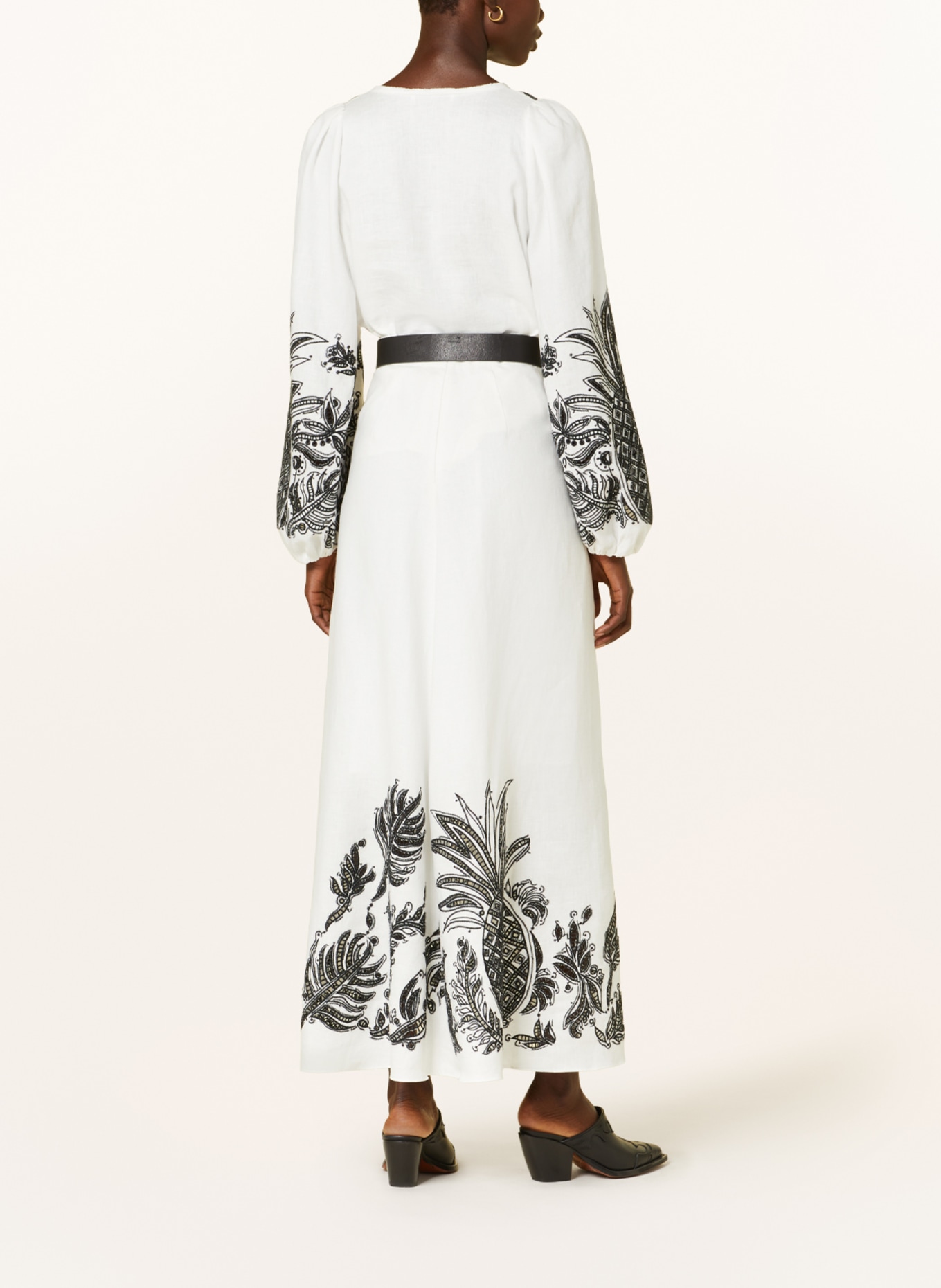 DOROTHEE SCHUMACHER Linen skirt, Color: WHITE/ BLACK (Image 3)