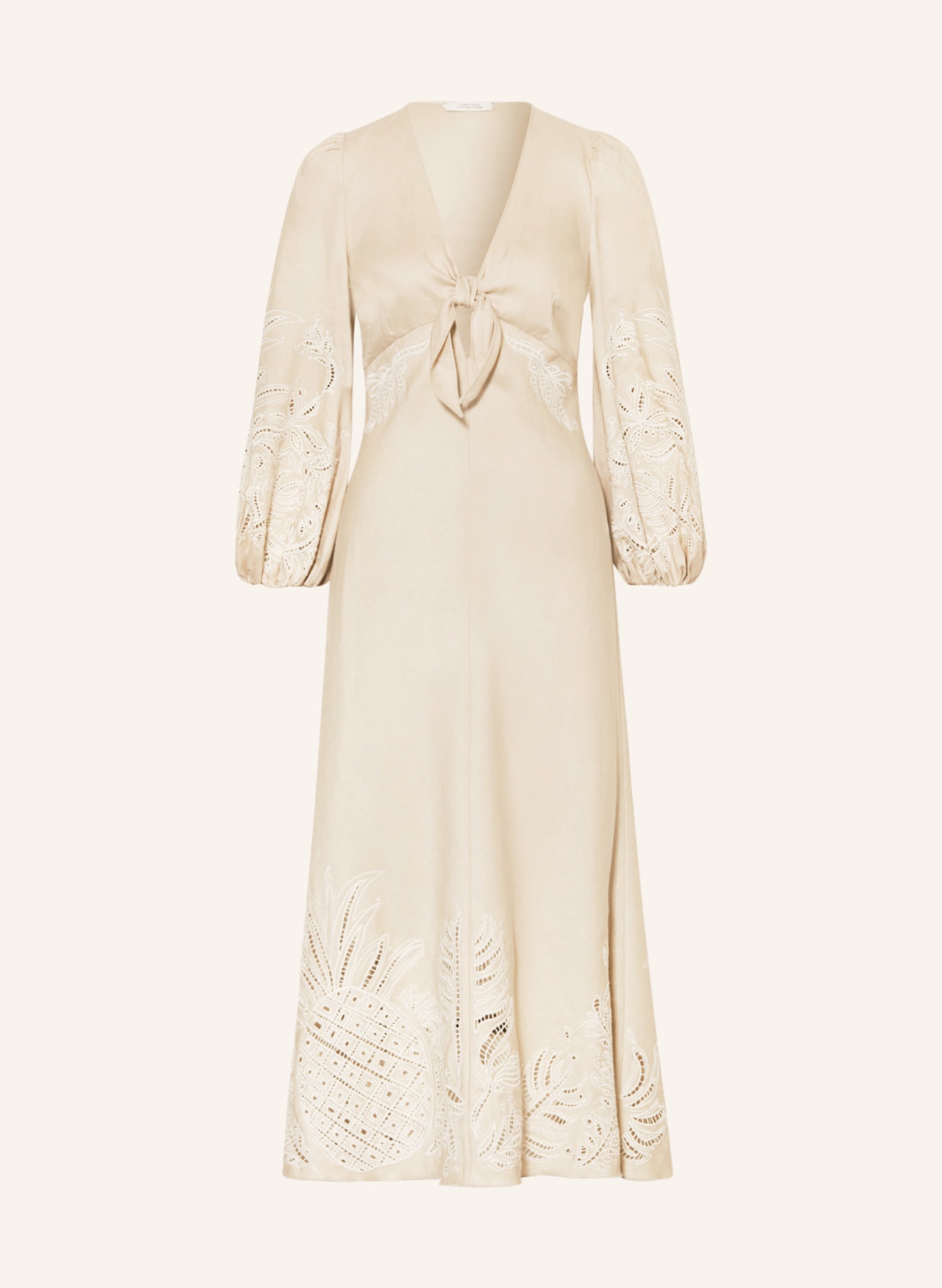 DOROTHEE SCHUMACHER Lněné šaty s 3/4 rukávem, Barva: BÉŽOVÁ (Obrázek 1)