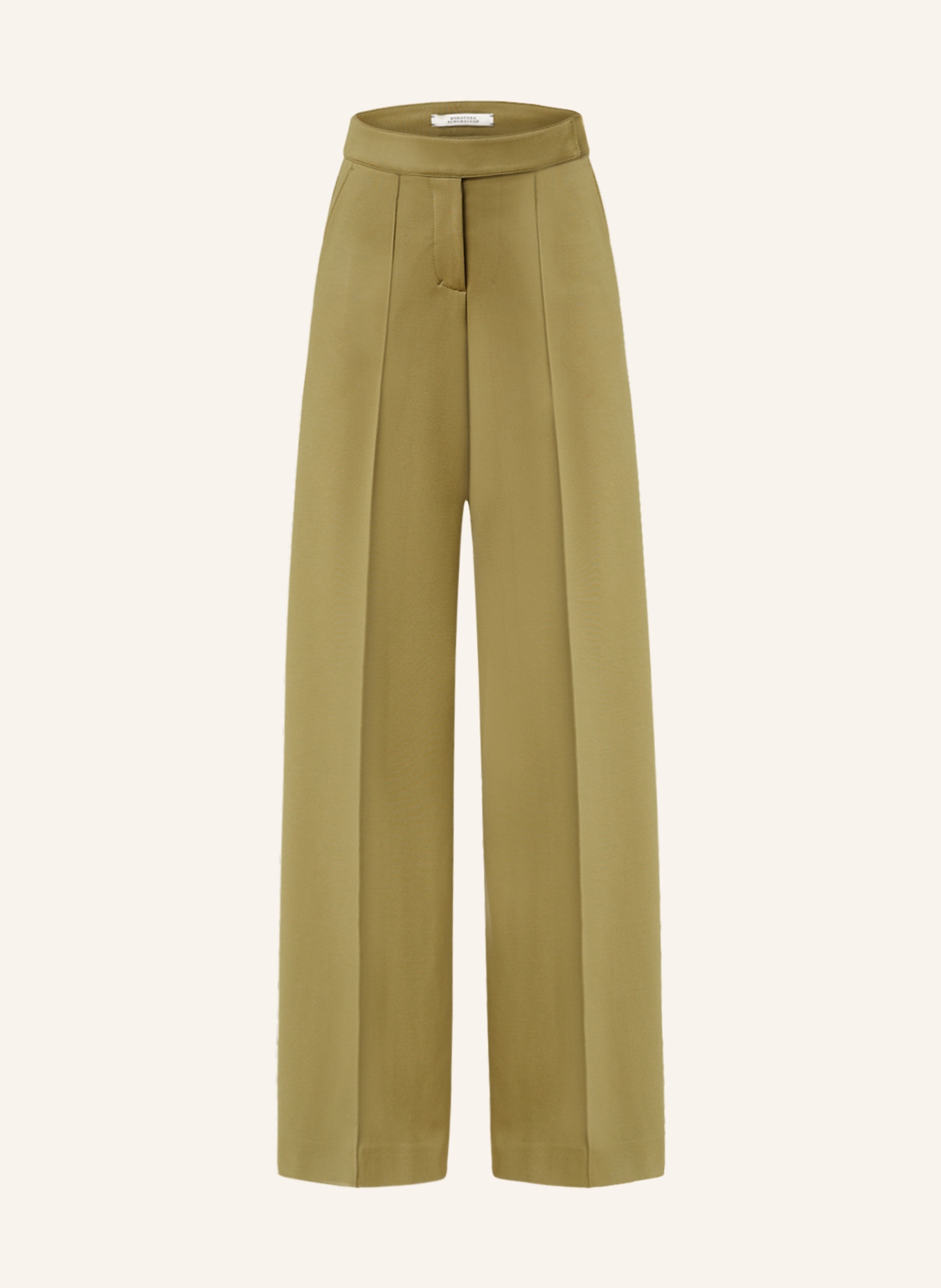 DOROTHEE SCHUMACHER Wide leg trousers, Color: 584 DARK SHINY KHAKI (Image 1)