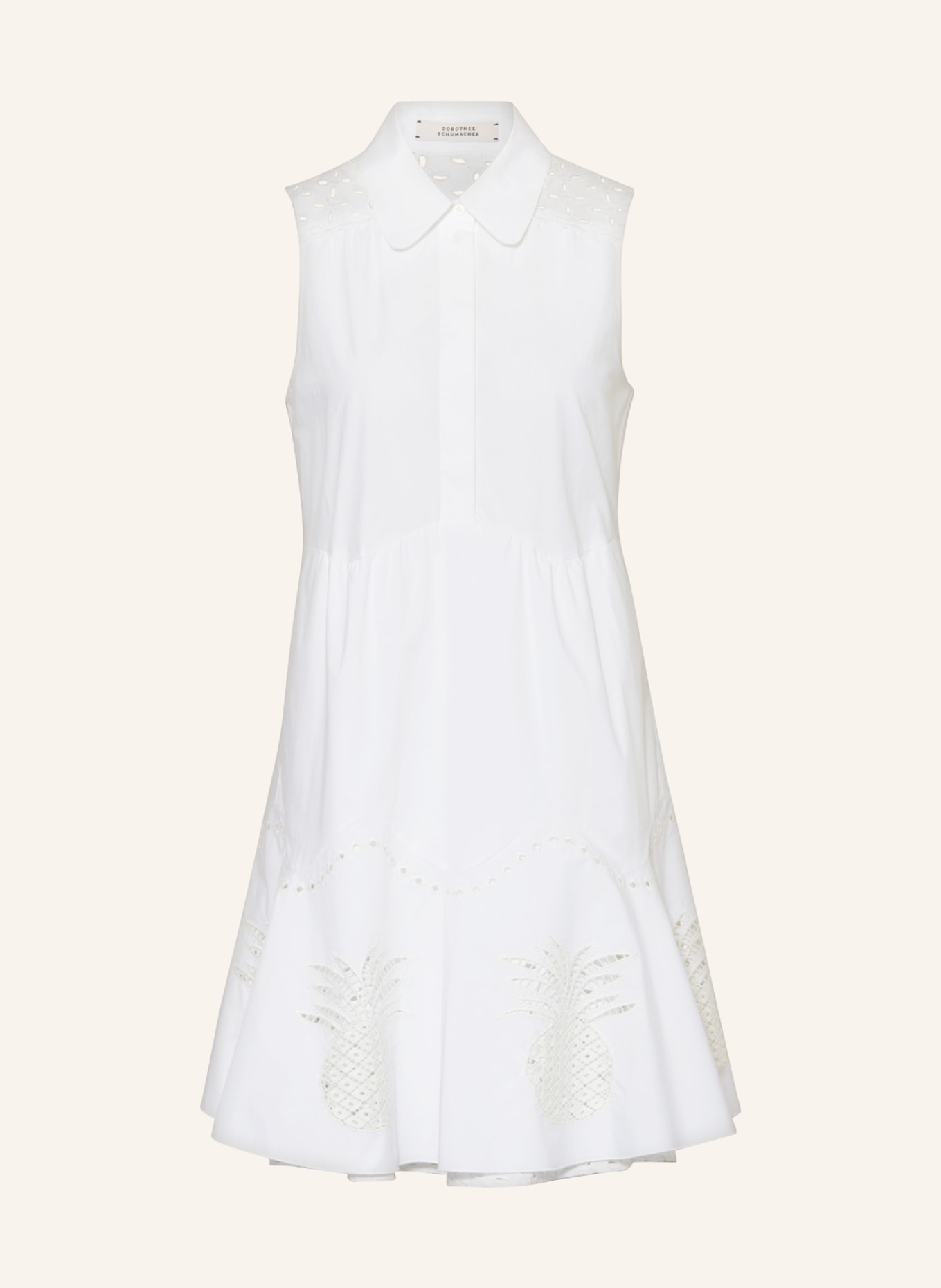 DOROTHEE SCHUMACHER Dress with broderie anglaise, Color: WHITE (Image 1)