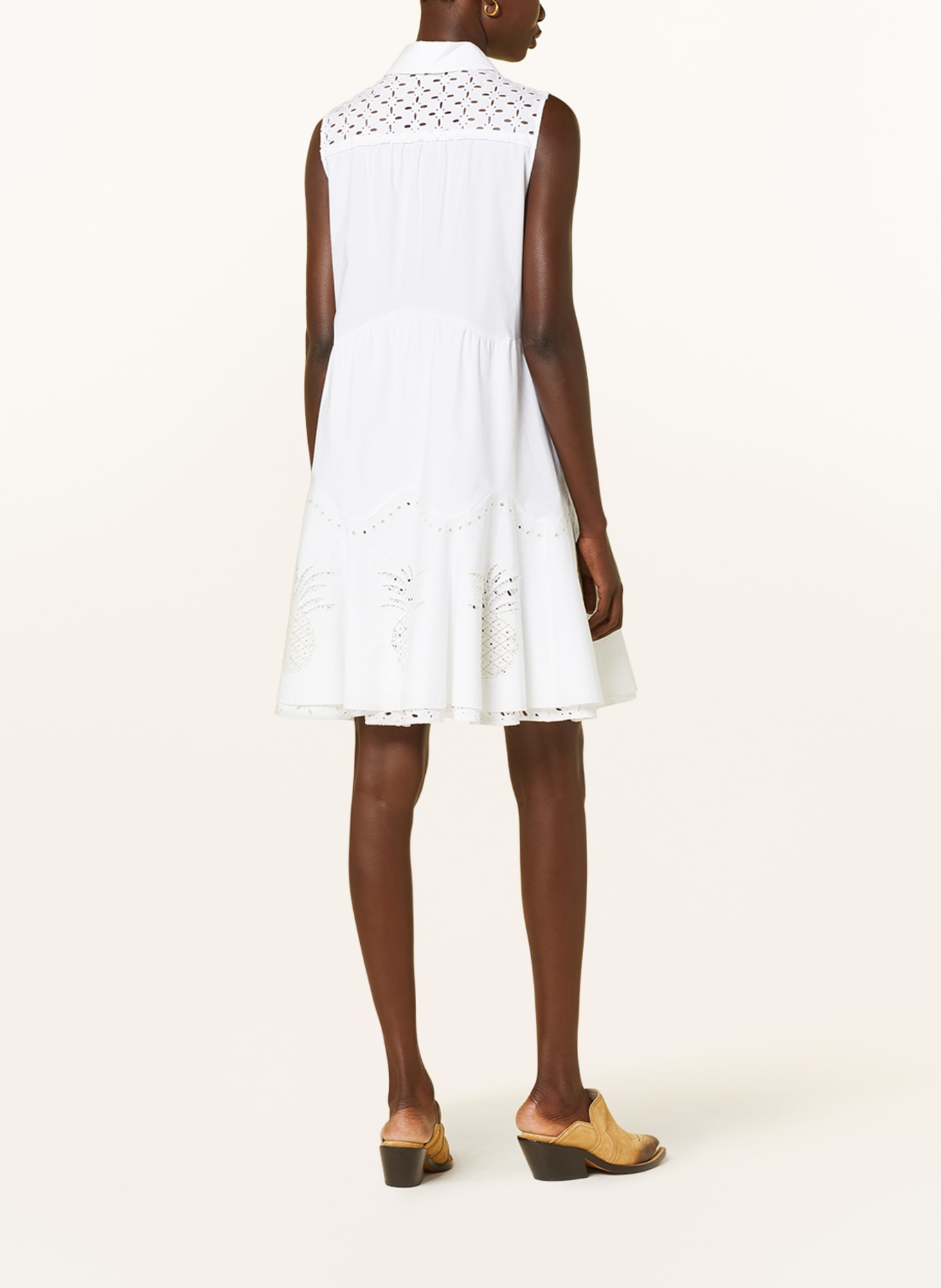 DOROTHEE SCHUMACHER Dress with broderie anglaise, Color: WHITE (Image 3)