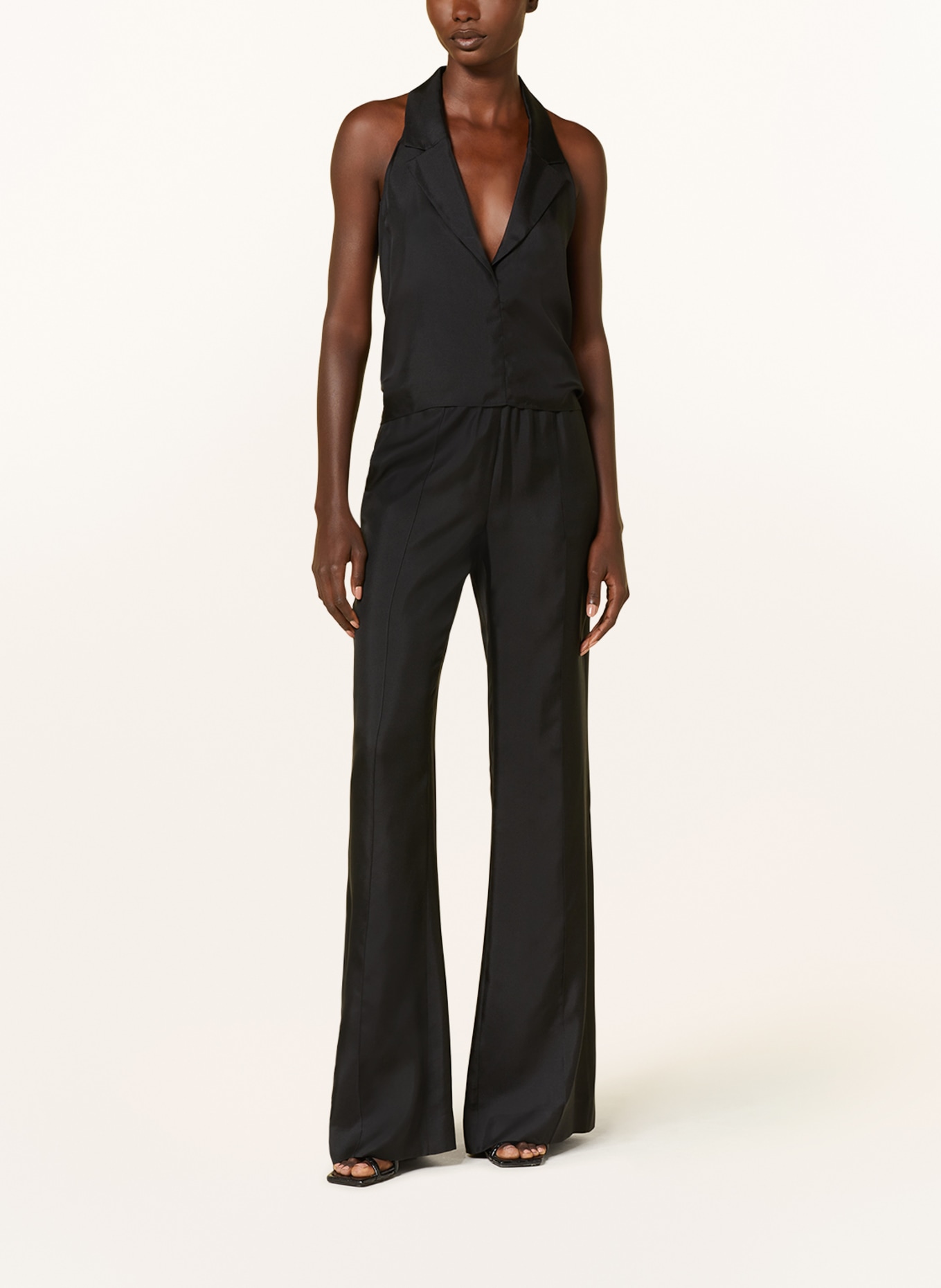 DOROTHEE SCHUMACHER Wide leg trousers made of silk, Color: BLACK (Image 2)