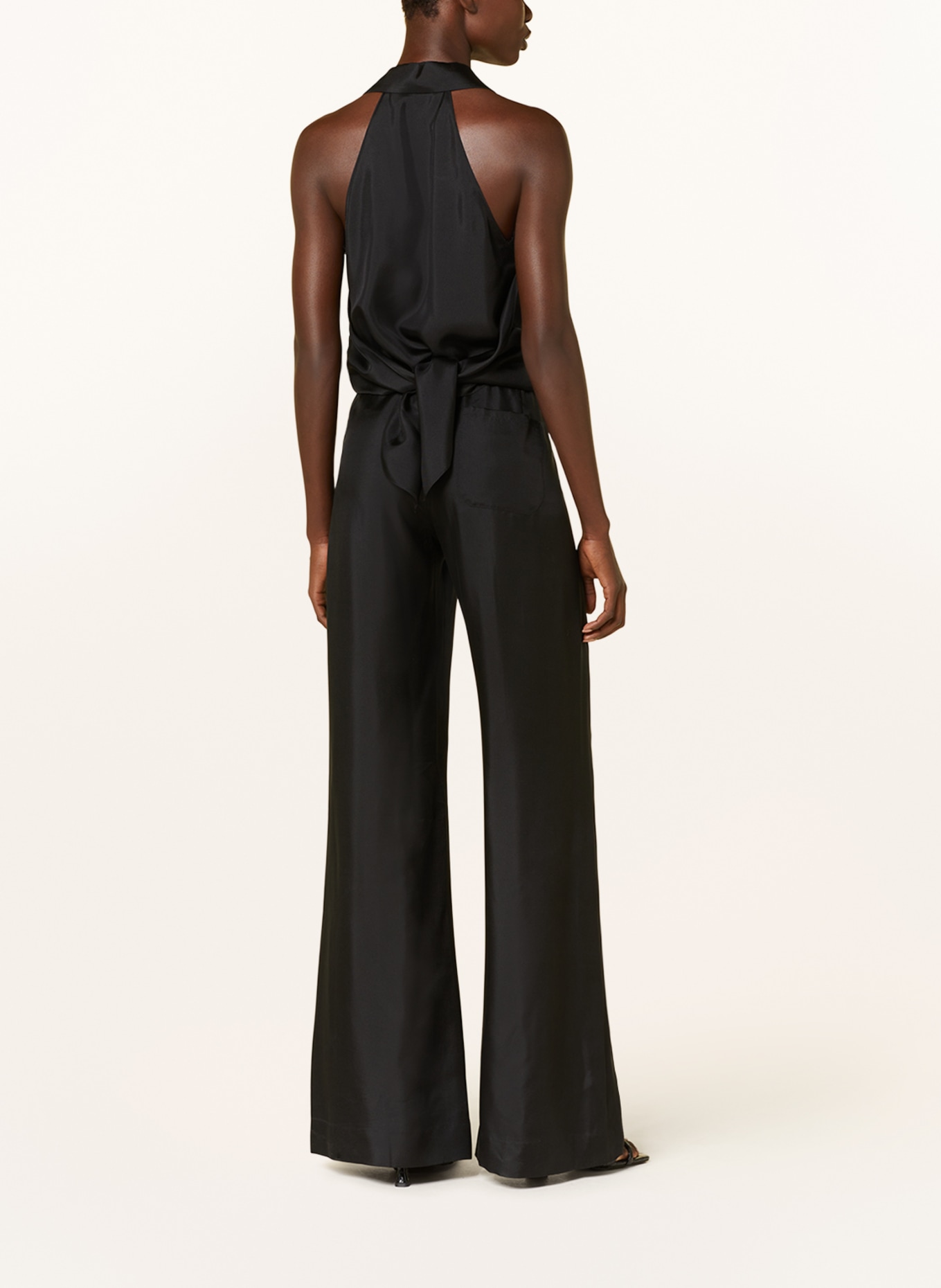 DOROTHEE SCHUMACHER Wide leg trousers made of silk, Color: BLACK (Image 3)