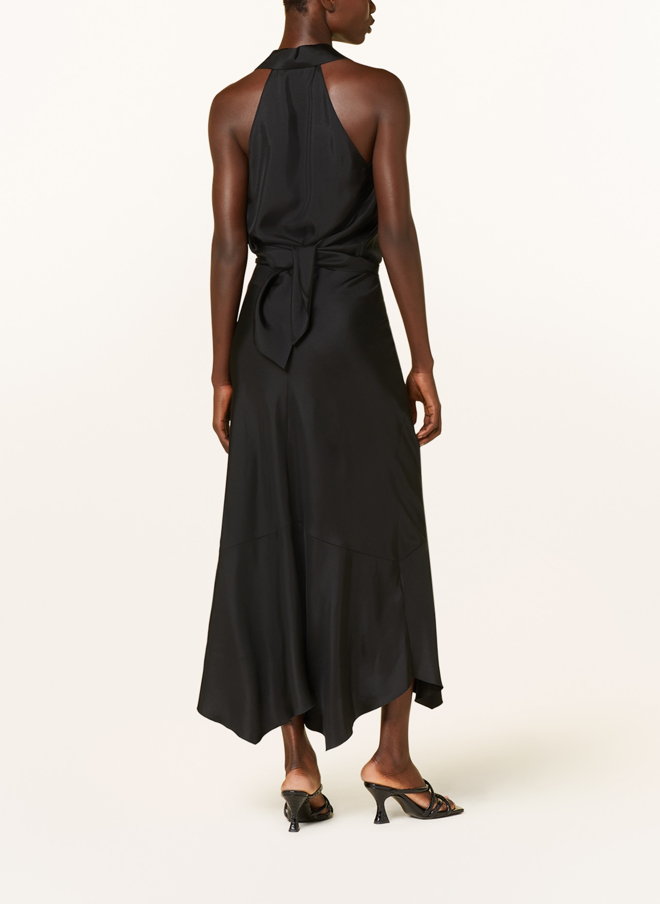 DOROTHEE SCHUMACHER Silk skirt SENSUAL COOLNESS with lace, Color: BLACK (Image 3)
