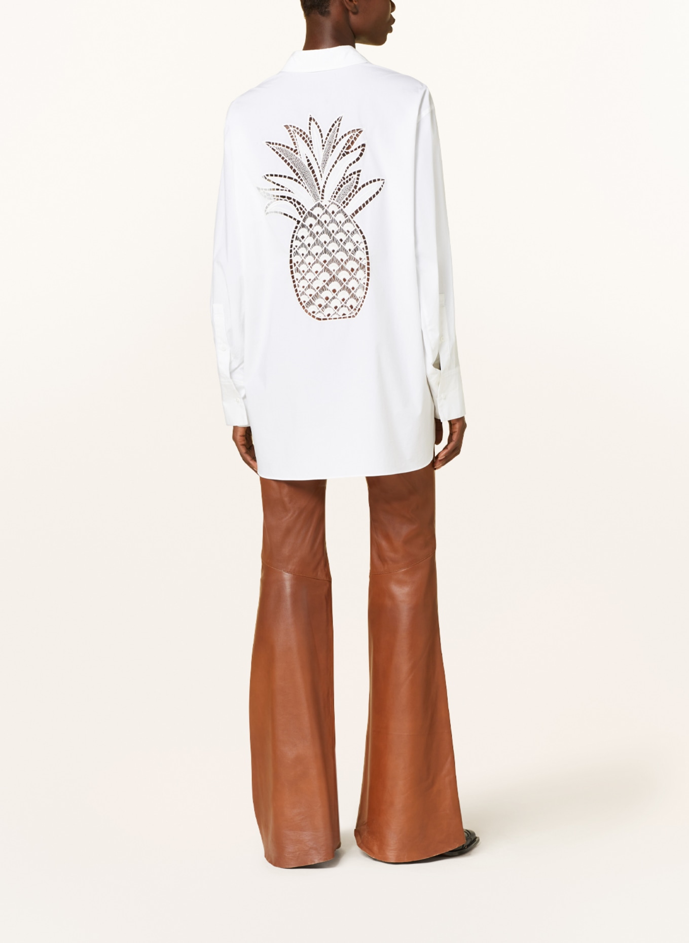 DOROTHEE SCHUMACHER Shirt blouse with lace, Color: WHITE (Image 3)