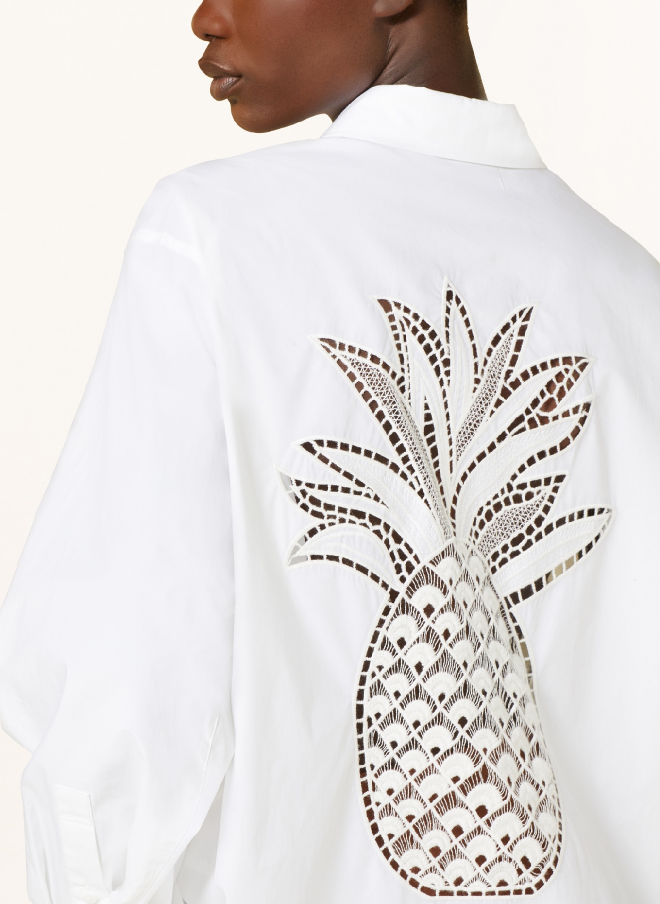 DOROTHEE SCHUMACHER Shirt blouse with lace, Color: WHITE (Image 4)