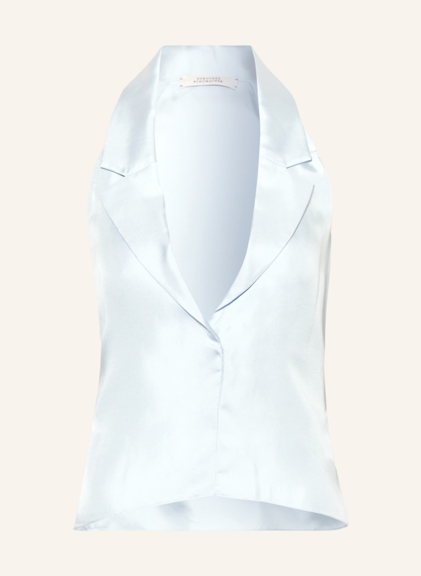 DOROTHEE SCHUMACHER Silk top with lace, Color: LIGHT BLUE (Image 1)