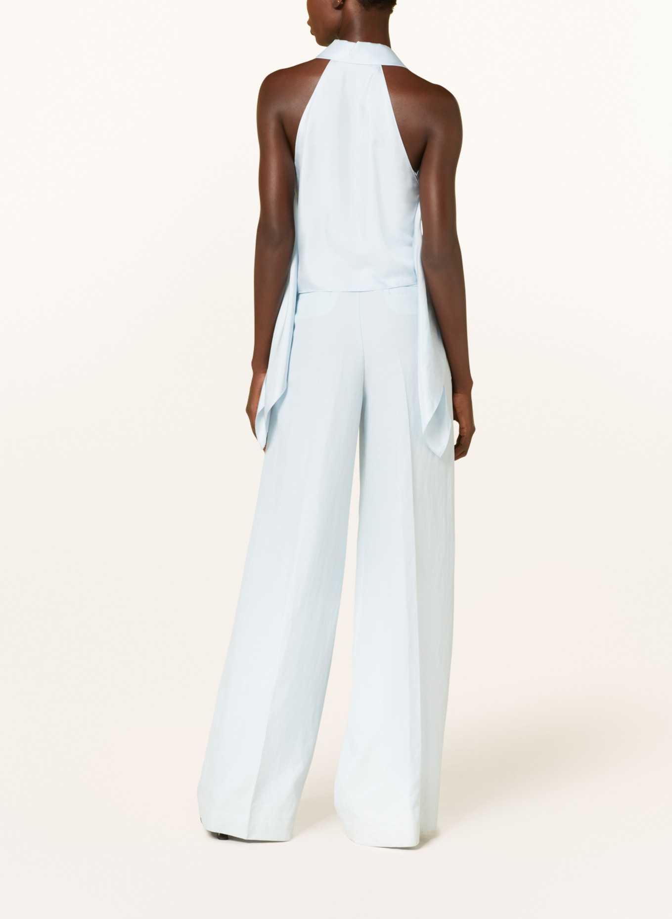 DOROTHEE SCHUMACHER Silk top with lace, Color: LIGHT BLUE (Image 3)