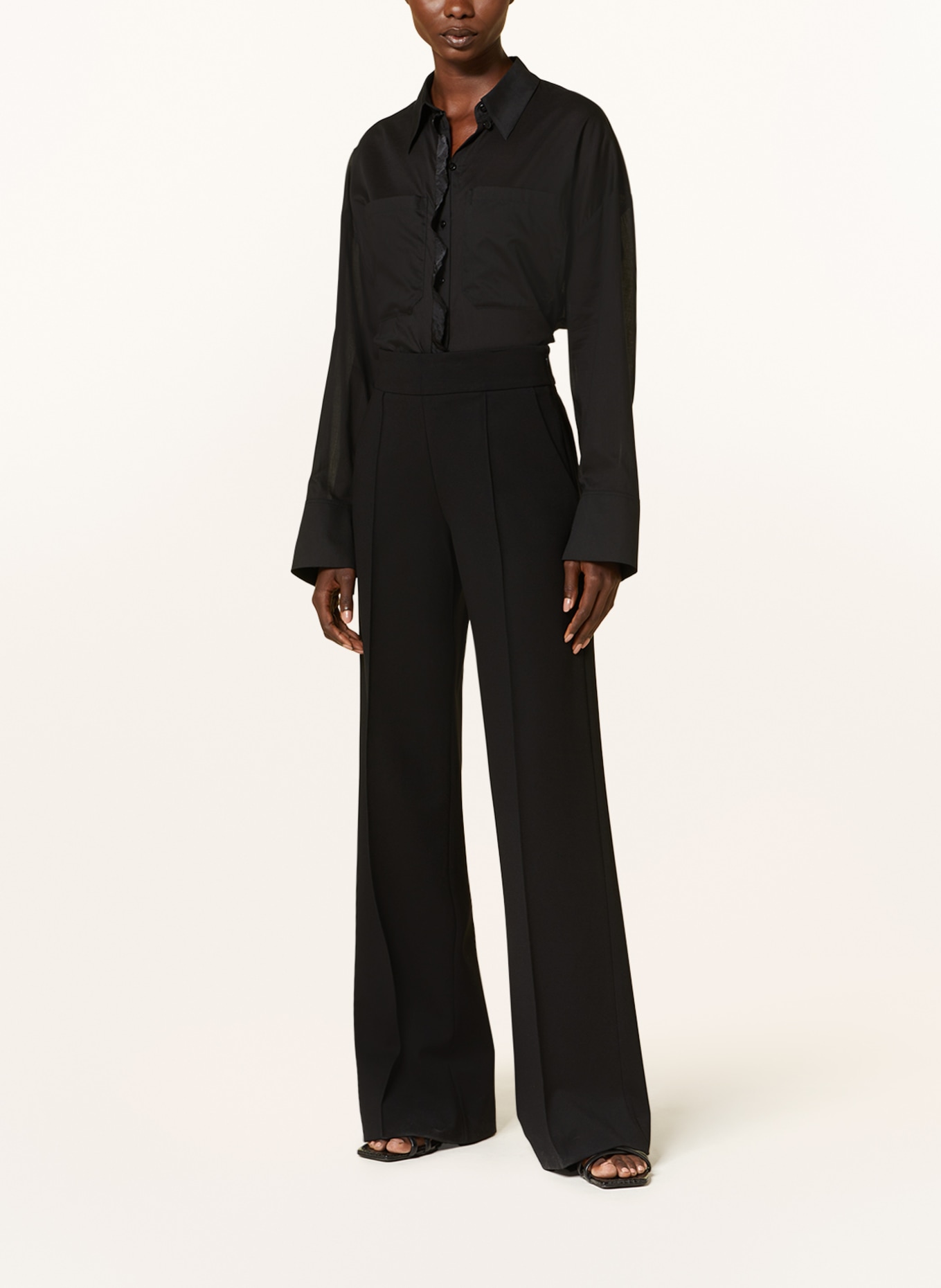 DOROTHEE SCHUMACHER Shirt blouse with frills, Color: BLACK (Image 2)