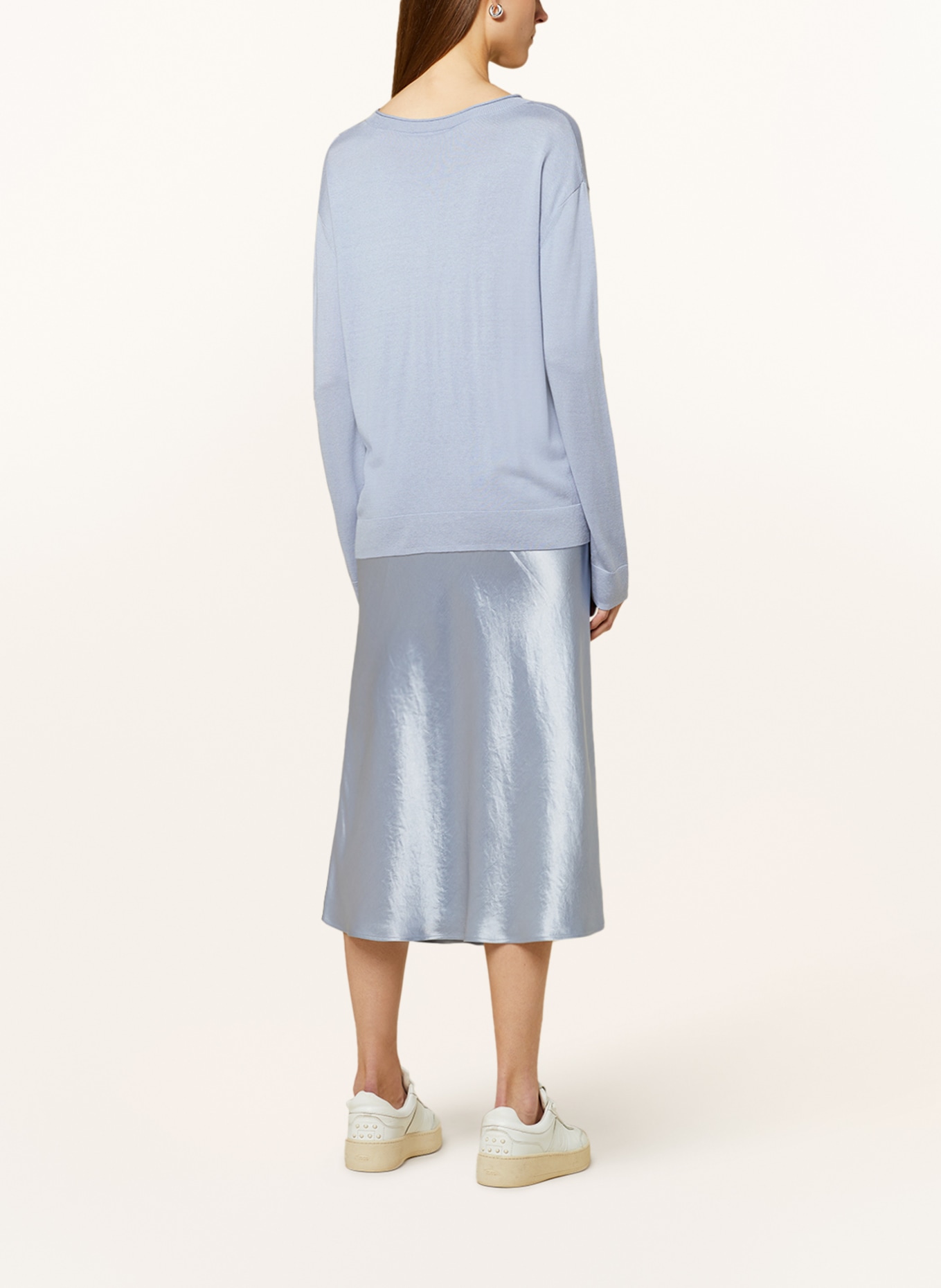 MaxMara LEISURE Silk sweater PENSILE, Color: BLUE GRAY (Image 3)
