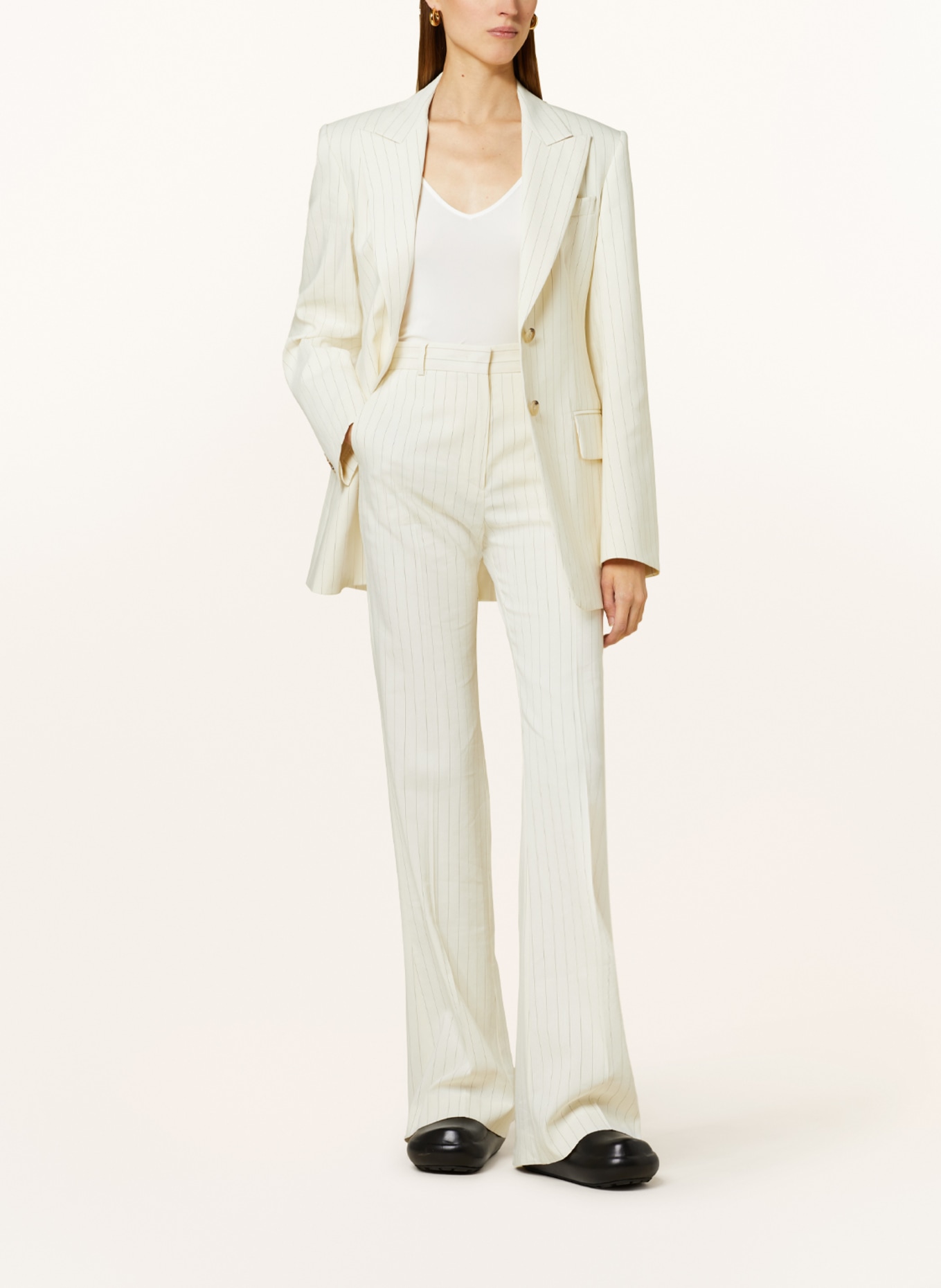 SPORTMAX Bootcut trousers TRITONE, Color: LIGHT YELLOW (Image 2)