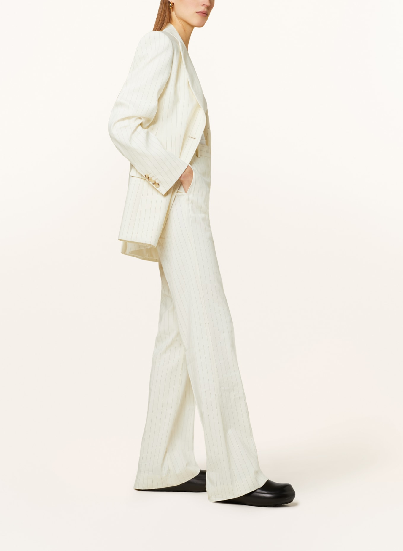 SPORTMAX Bootcut trousers TRITONE, Color: LIGHT YELLOW (Image 4)