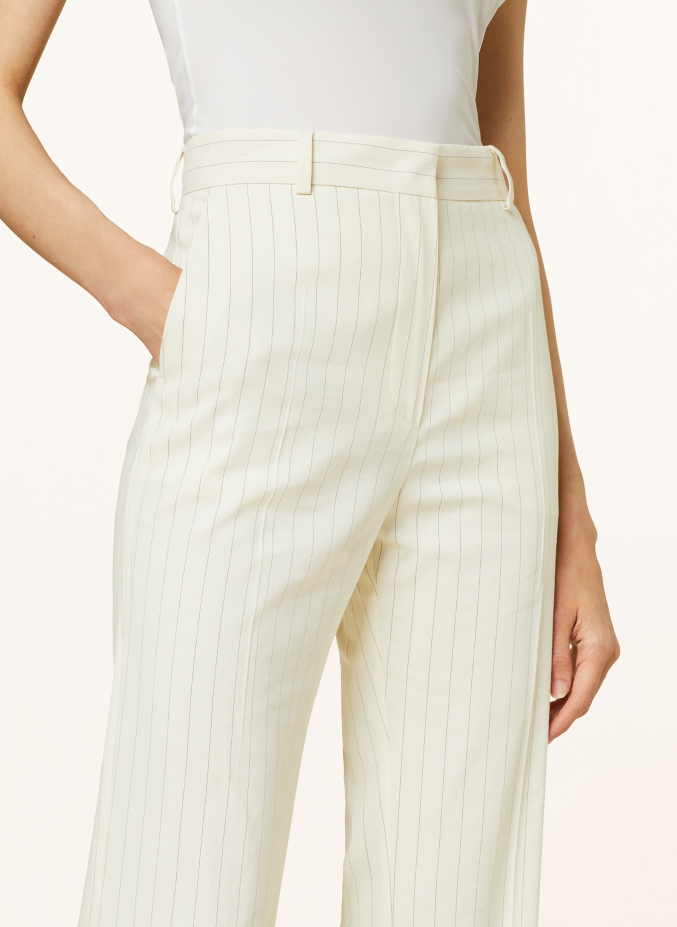 SPORTMAX Bootcut trousers TRITONE, Color: LIGHT YELLOW (Image 5)