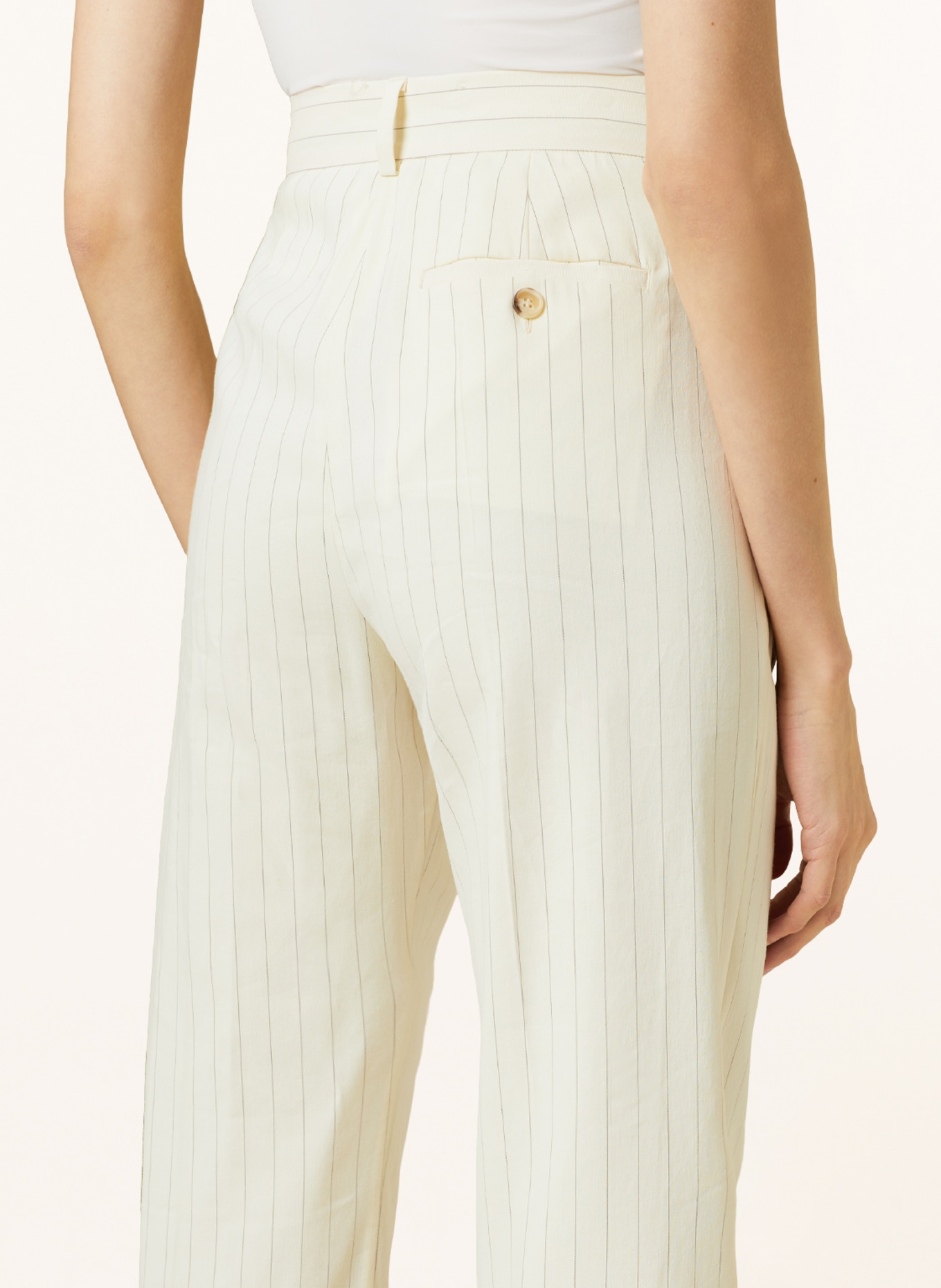 SPORTMAX Bootcut trousers TRITONE, Color: LIGHT YELLOW (Image 6)