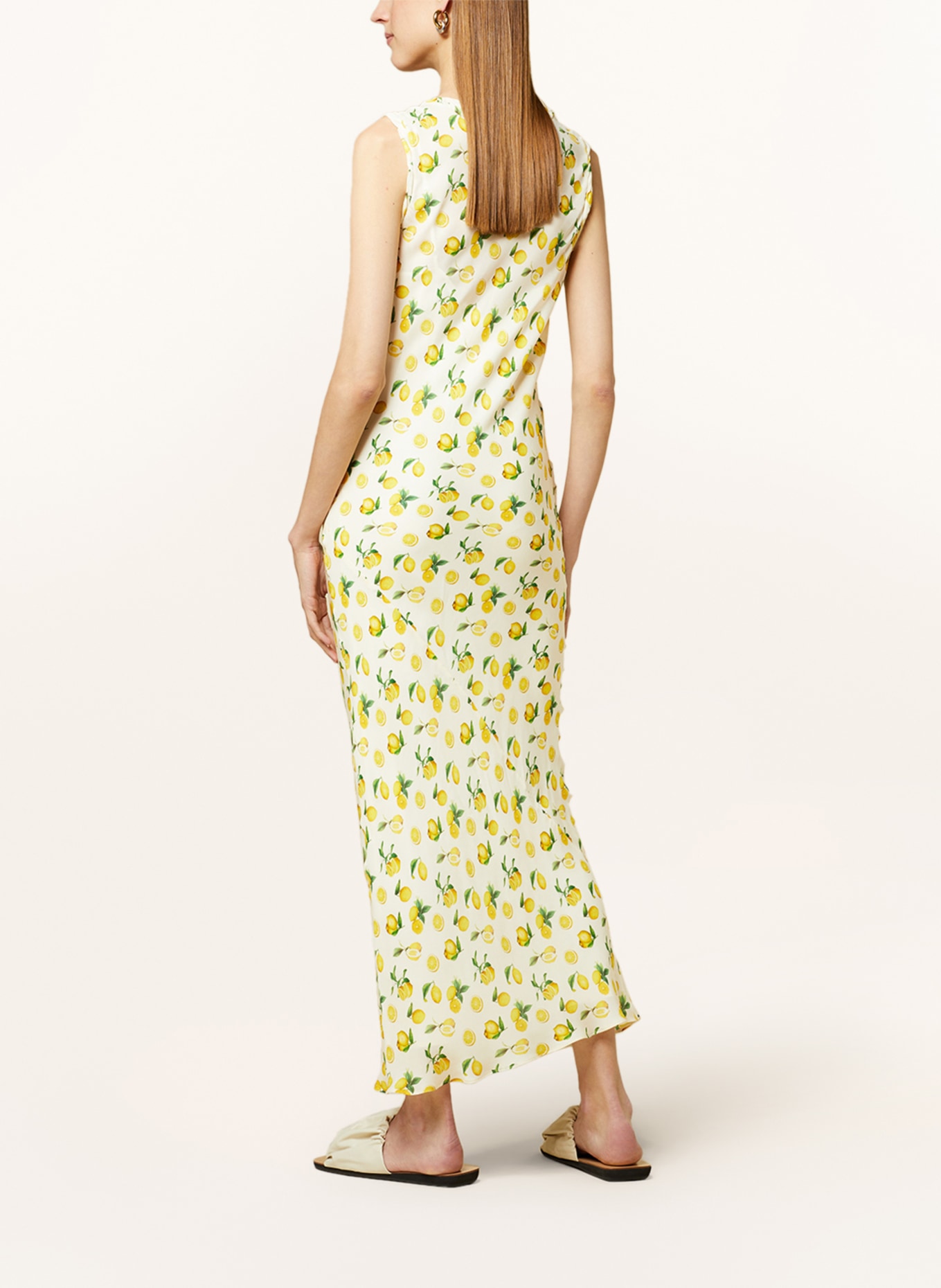 SPORTMAX Silk dress TONALE, Color: CREAM/ YELLOW/ GREEN (Image 3)