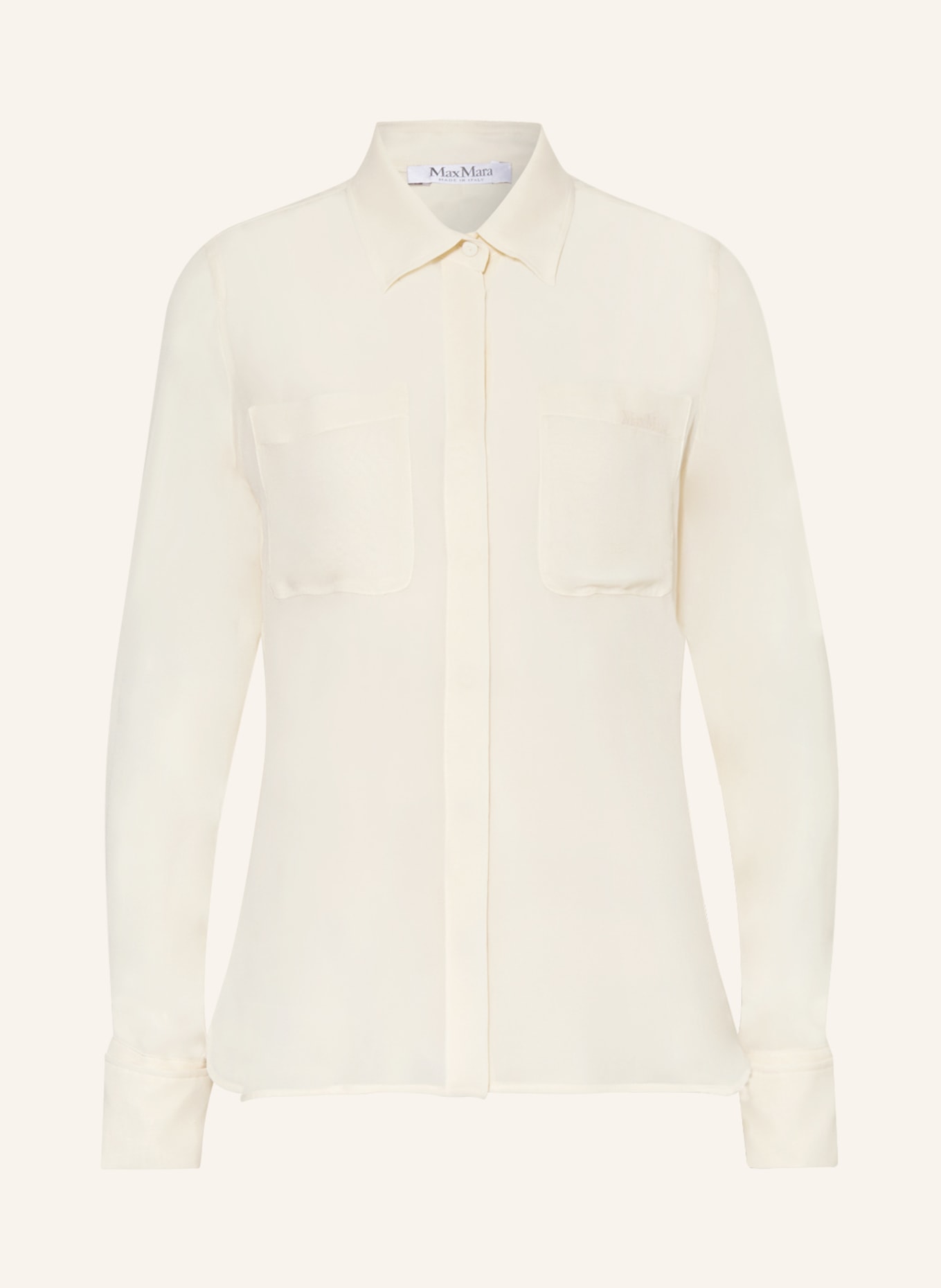 Max Mara Shirt blouse VONGOLA in silk, Color: CREAM (Image 1)