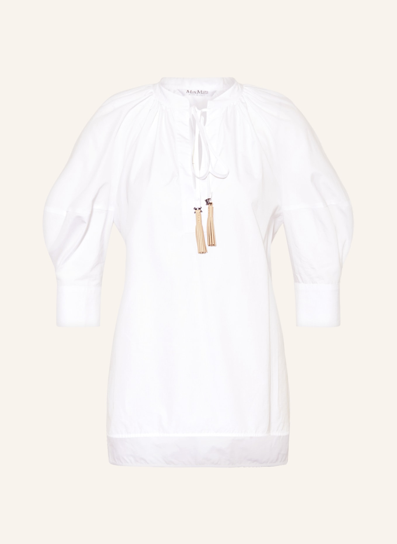 Max Mara Shirt blouse CARPI with 3/4 sleeves, Color: WHITE (Image 1)