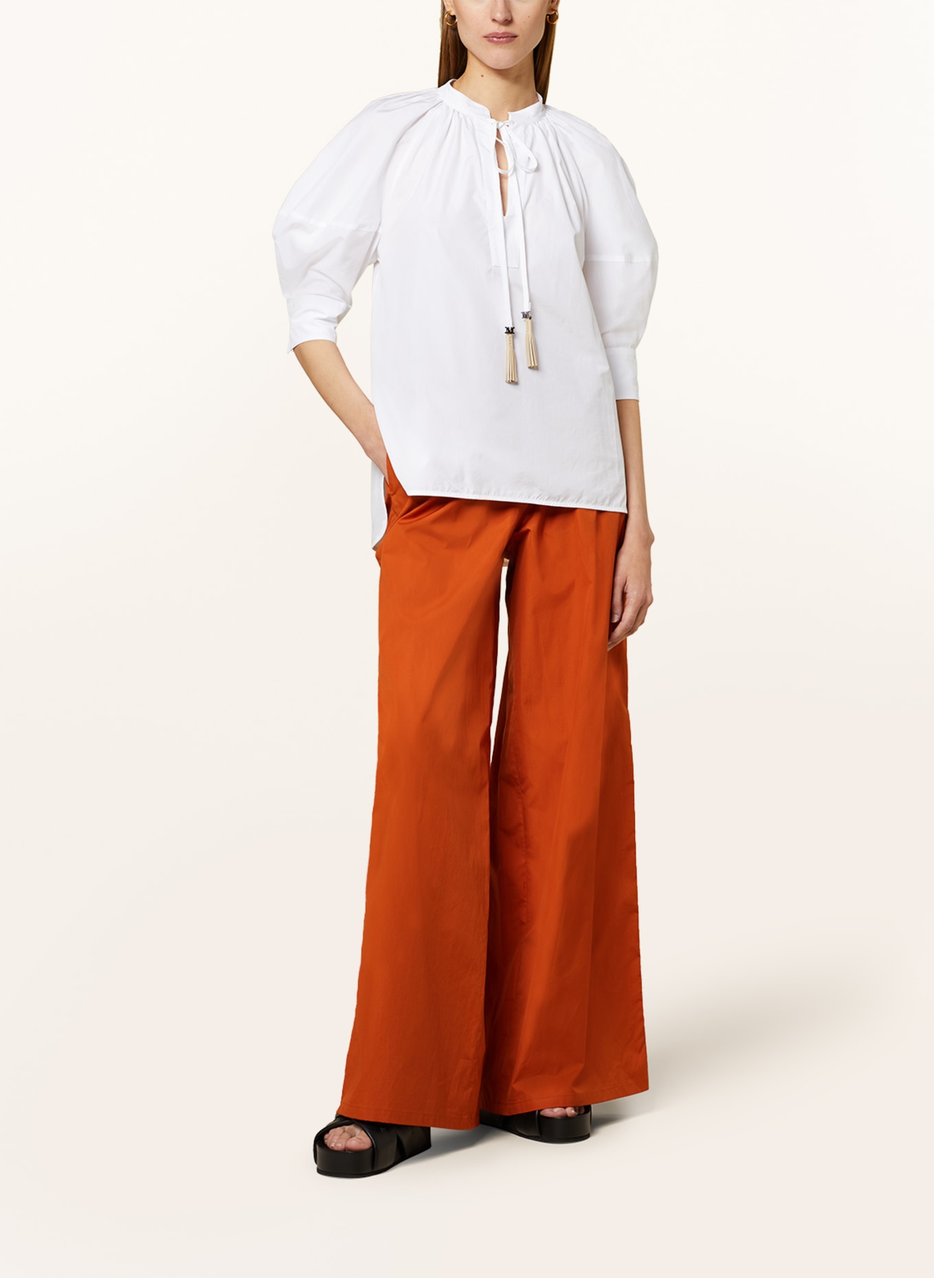 Max Mara Shirt blouse CARPI with 3/4 sleeves, Color: WHITE (Image 2)
