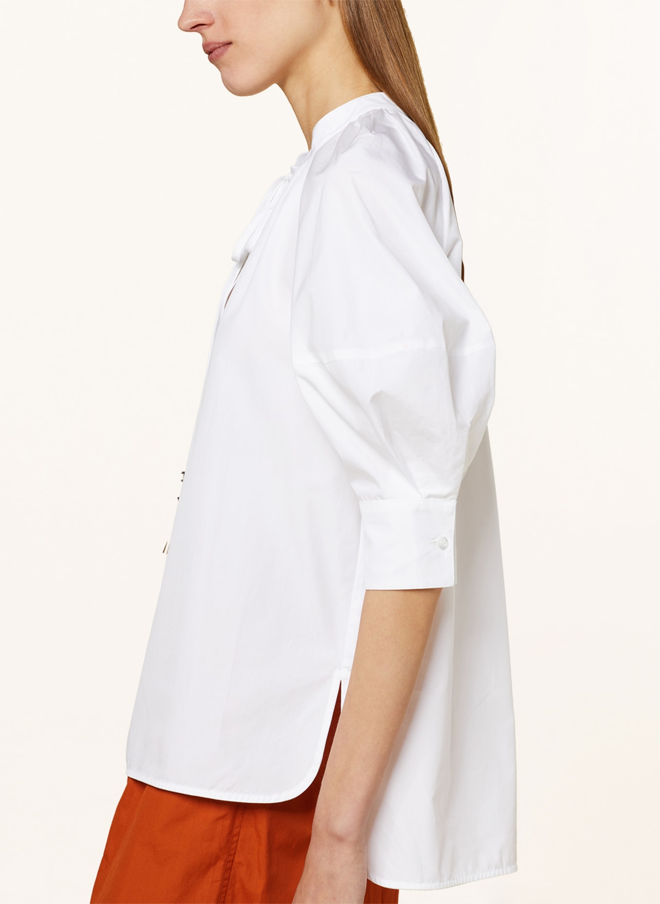 Max Mara Shirt blouse CARPI with 3/4 sleeves, Color: WHITE (Image 4)