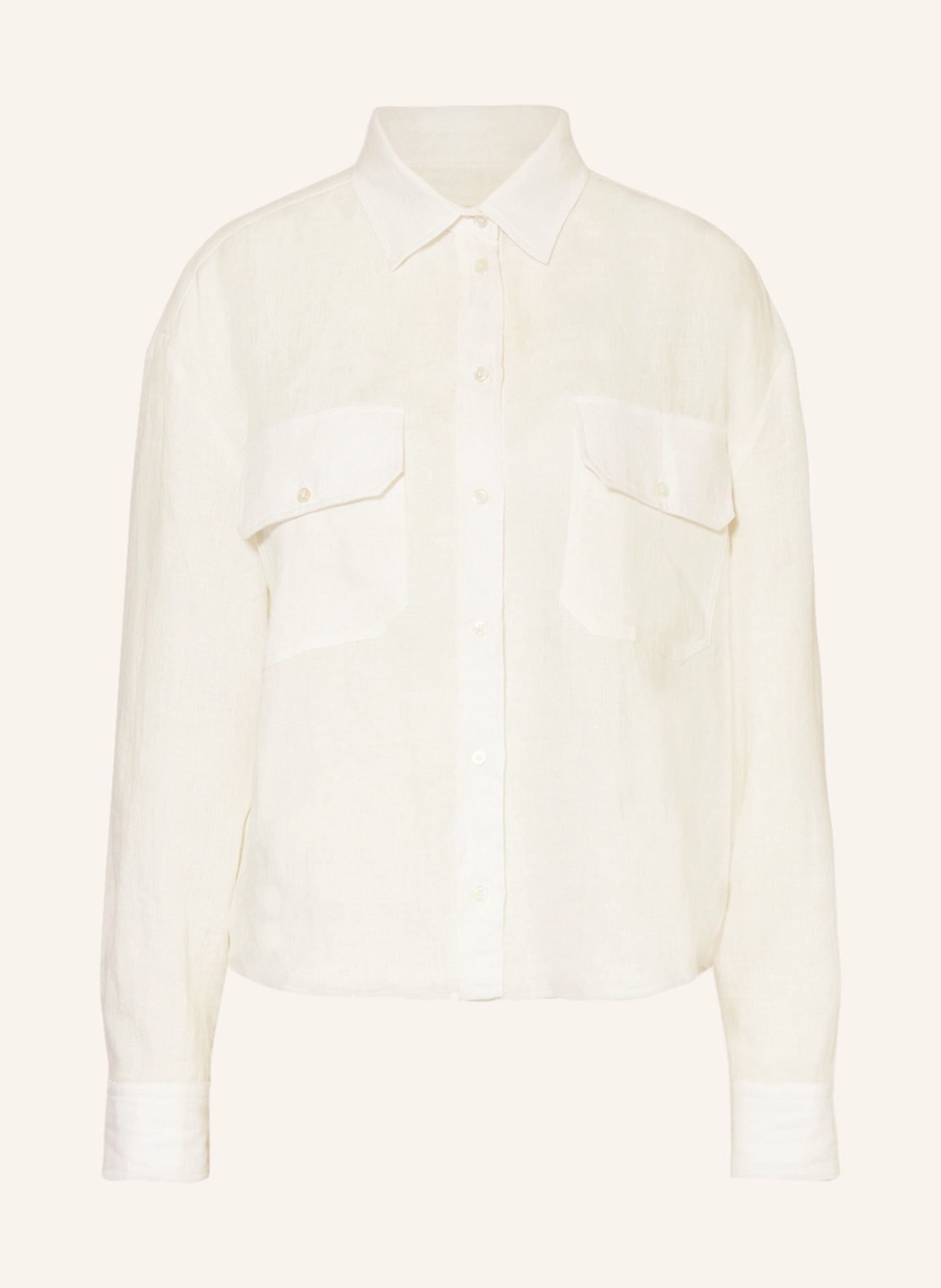 WEEKEND MaxMara Shirt blouse EUREKA in linen, Color: WHITE (Image 1)
