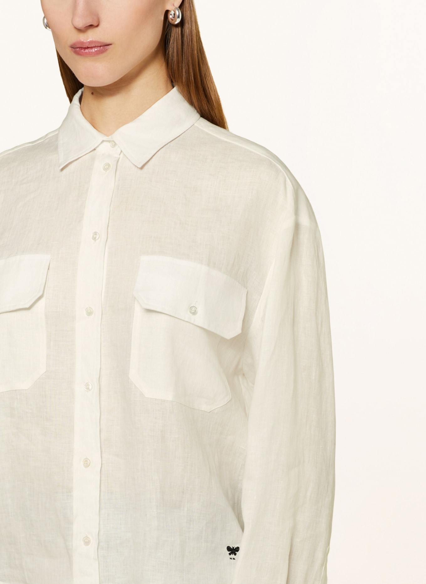 WEEKEND MaxMara Shirt blouse EUREKA in linen, Color: WHITE (Image 4)