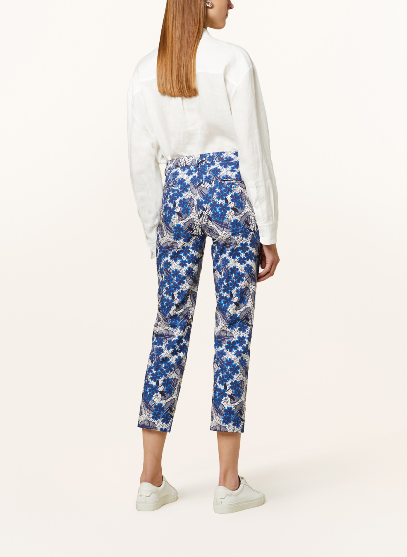 WEEKEND MaxMara Trousers RAVELLO, Color: WHITE/ BLUE/ DARK BLUE (Image 3)