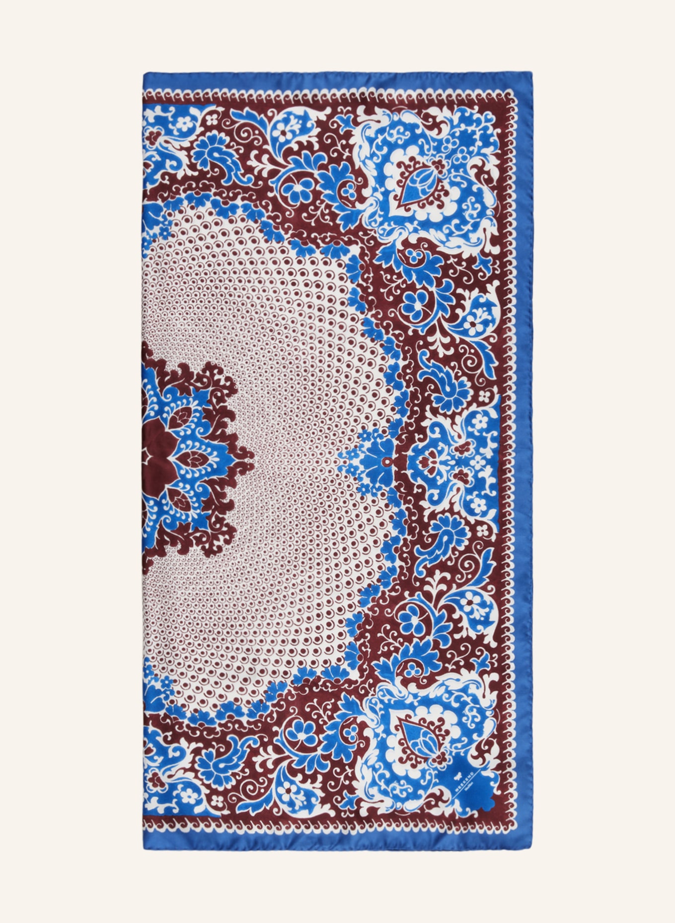 WEEKEND MaxMara Silk scarf MARZIA, Color: BLUE/ WHITE (Image 1)