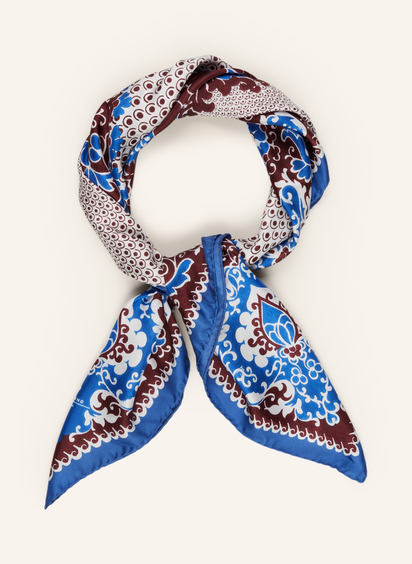WEEKEND MaxMara Silk scarf MARZIA, Color: BLUE/ WHITE (Image 2)