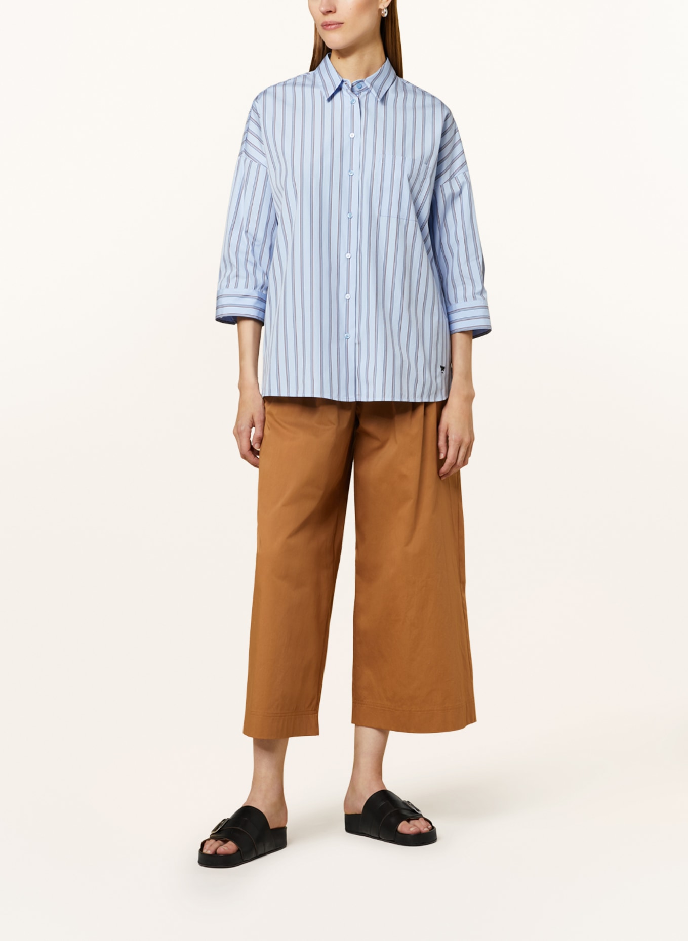 WEEKEND MaxMara Oversized shirt blouse VENUS with 3/4 sleeves, Color: LIGHT BLUE (Image 2)