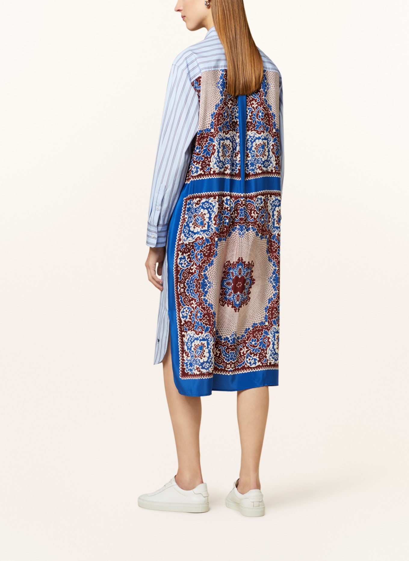 WEEKEND MaxMara Sukienka koszulowa EDIPO z mieszanki materiałów, Kolor: JASNONIEBIESKI (Obrazek 2)
