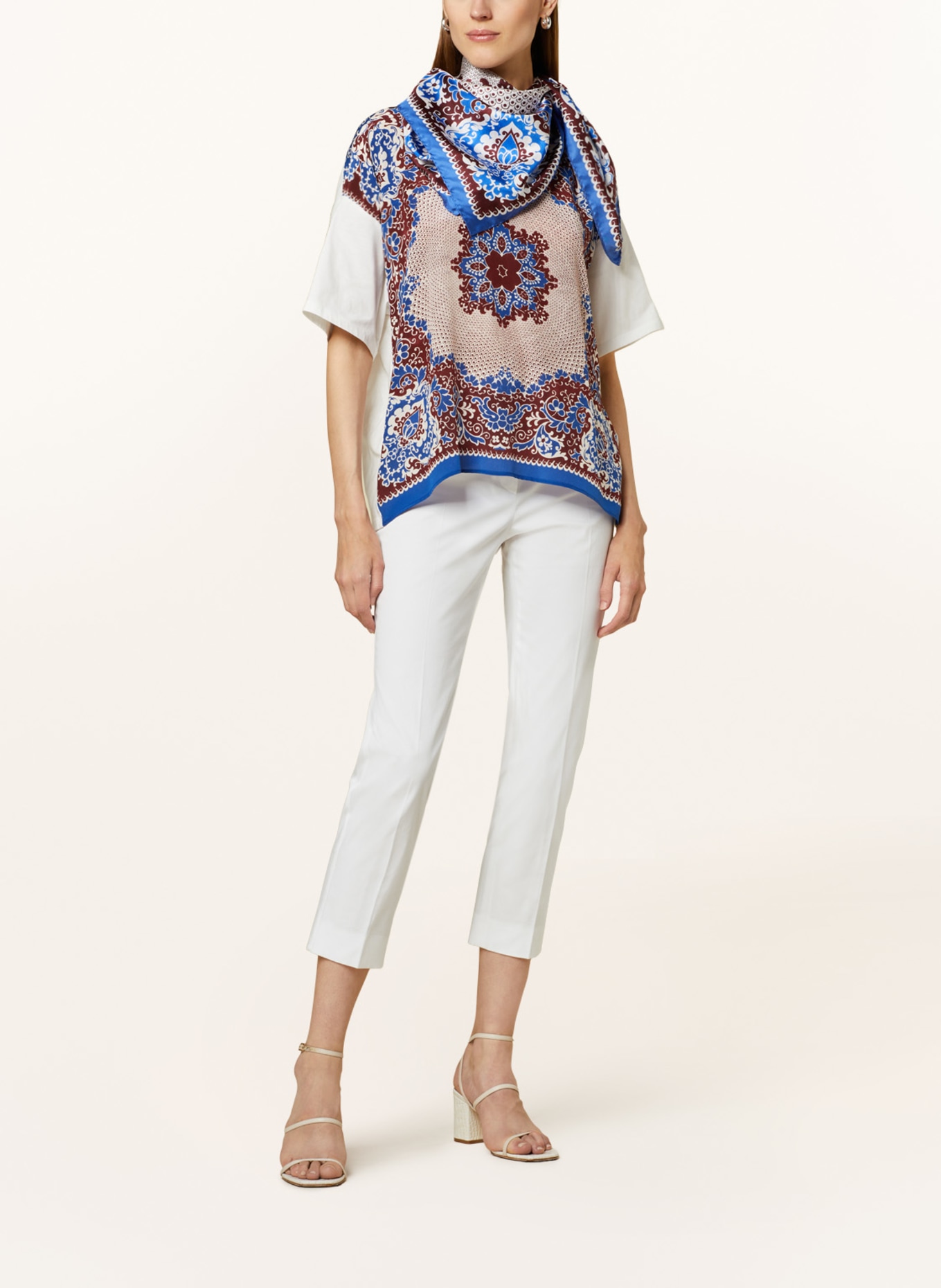 WEEKEND MaxMara 7/8 trousers CECCO, Color: WHITE (Image 2)