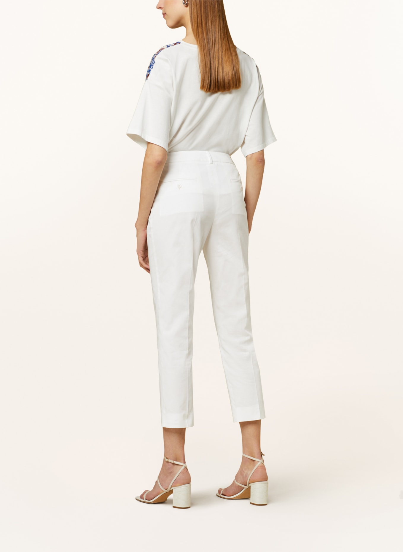 WEEKEND MaxMara 7/8 trousers CECCO, Color: WHITE (Image 3)