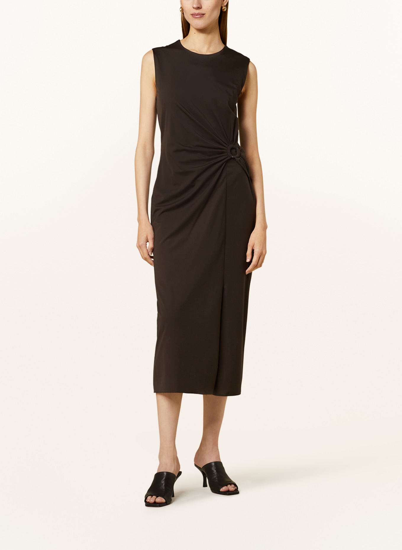 WEEKEND MaxMara Jersey dress LOCUSTA, Color: DARK BROWN (Image 2)