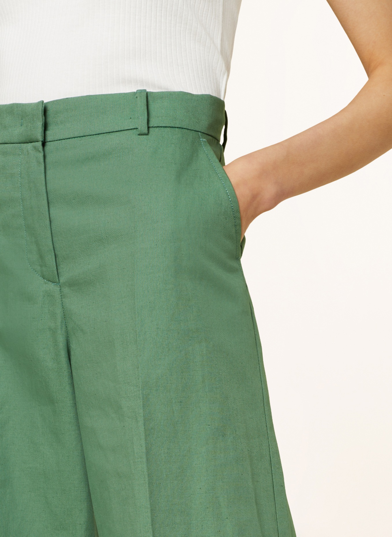 WEEKEND MaxMara 7/8 trousers ZIRCONE, Color: GREEN (Image 5)