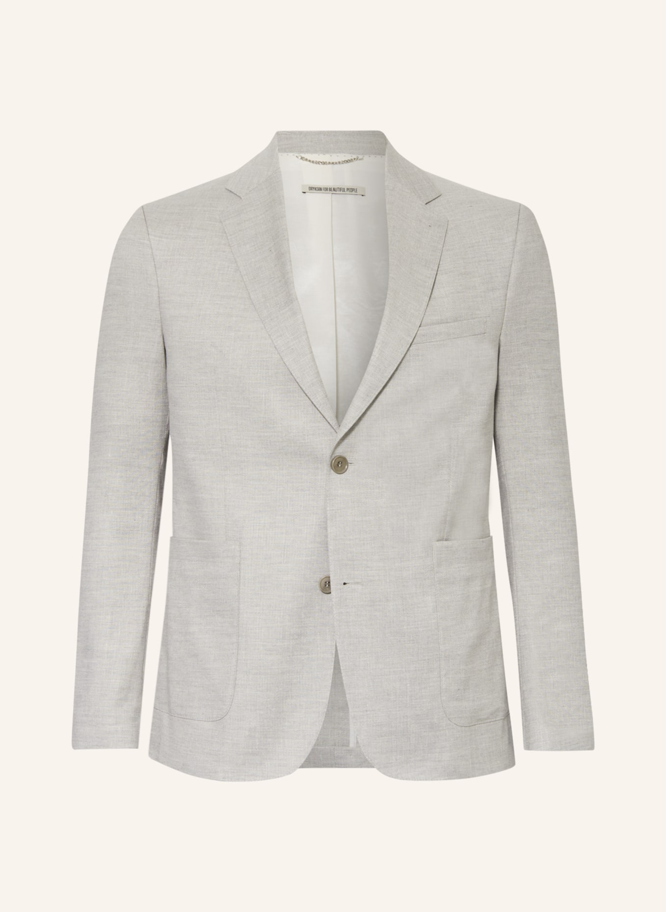 DRYKORN Tailored jacket CARLES regular fit with linen, Color: LIGHT GRAY (Image 1)