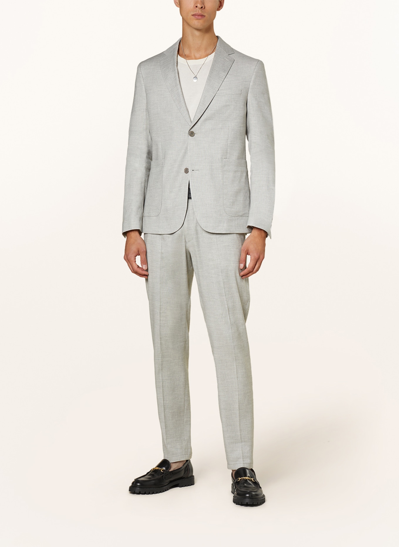 DRYKORN Tailored jacket CARLES regular fit with linen, Color: LIGHT GRAY (Image 2)