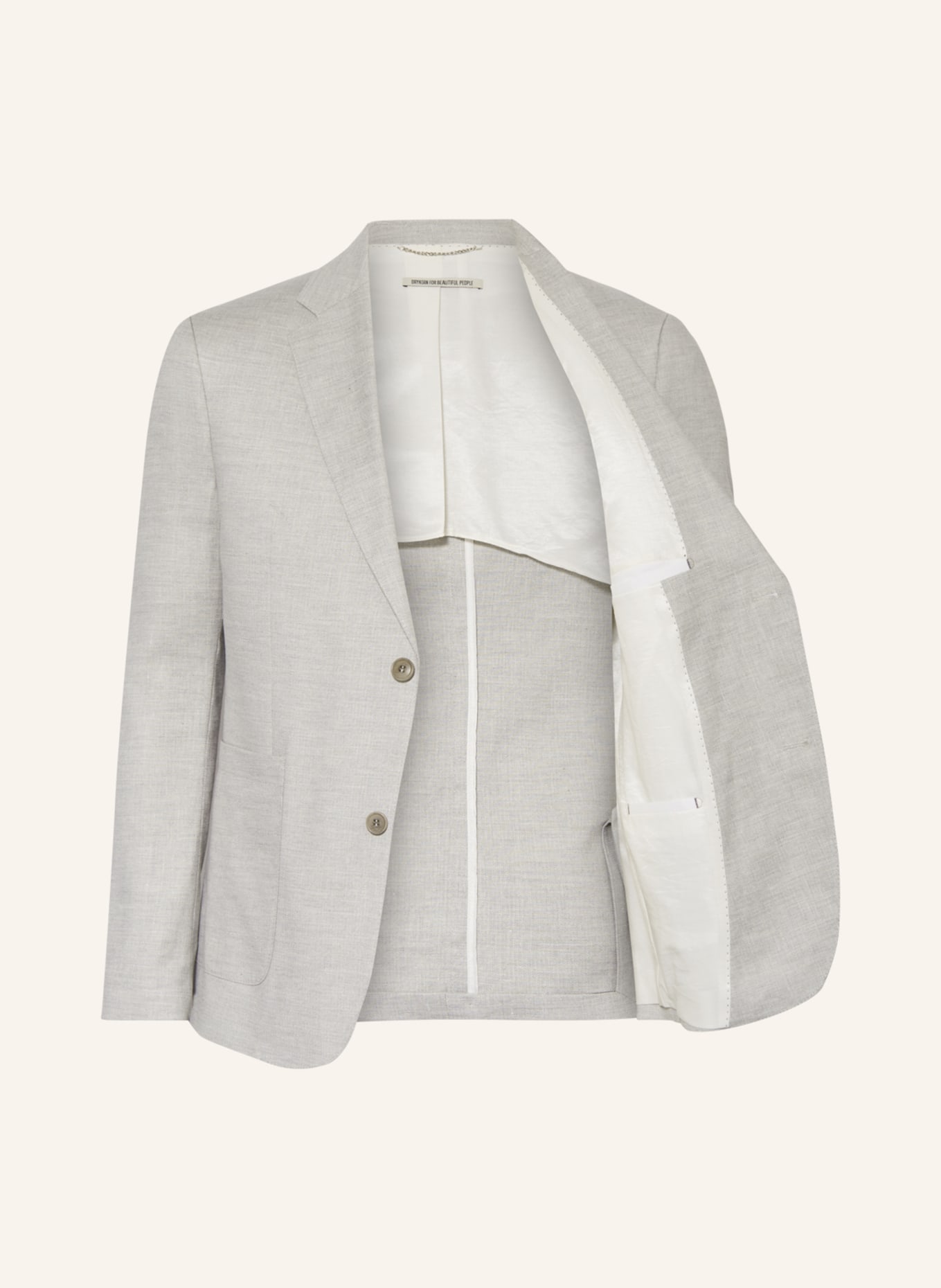 DRYKORN Tailored jacket CARLES regular fit with linen, Color: LIGHT GRAY (Image 4)