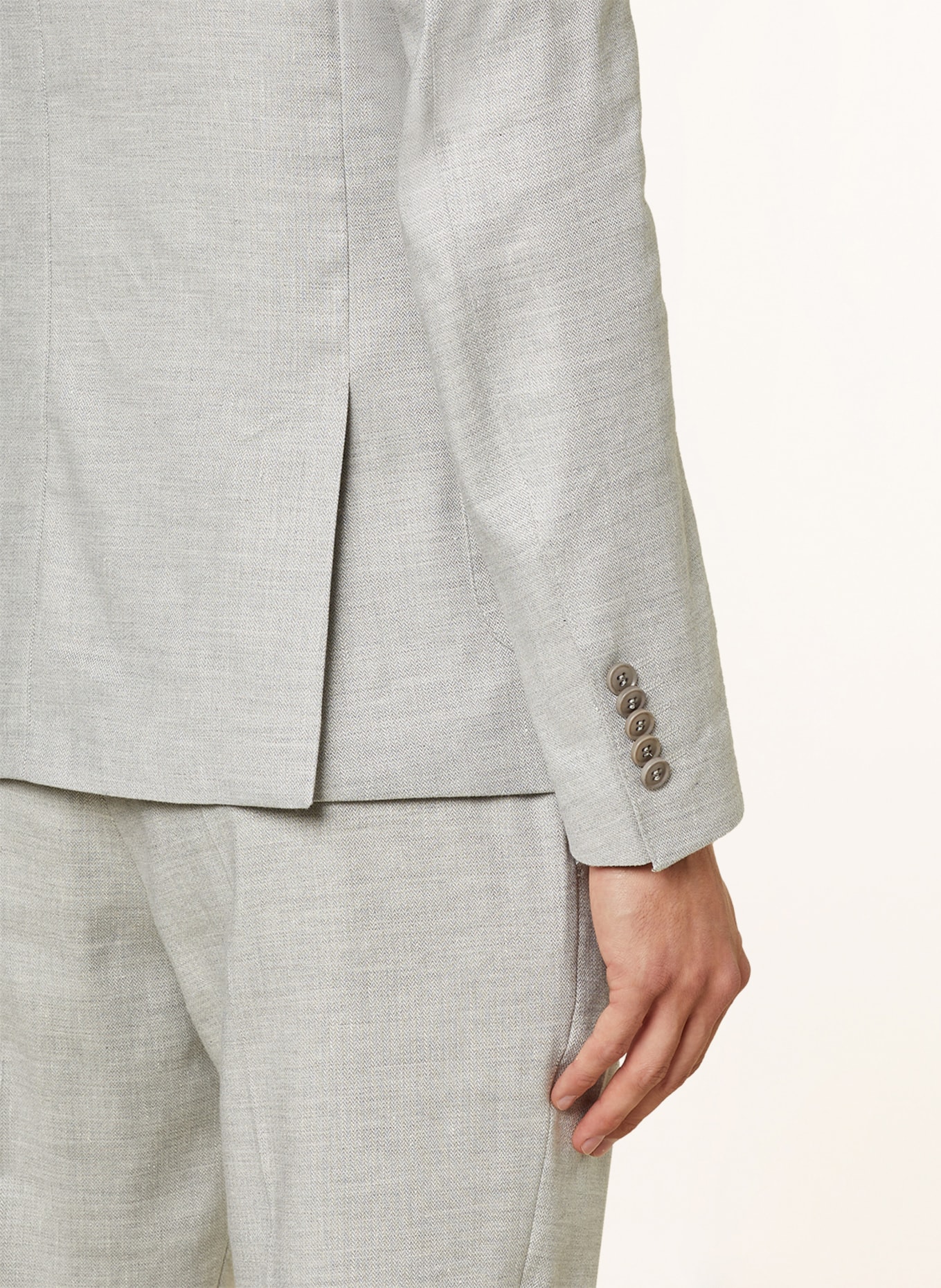 DRYKORN Tailored jacket CARLES regular fit with linen, Color: LIGHT GRAY (Image 6)
