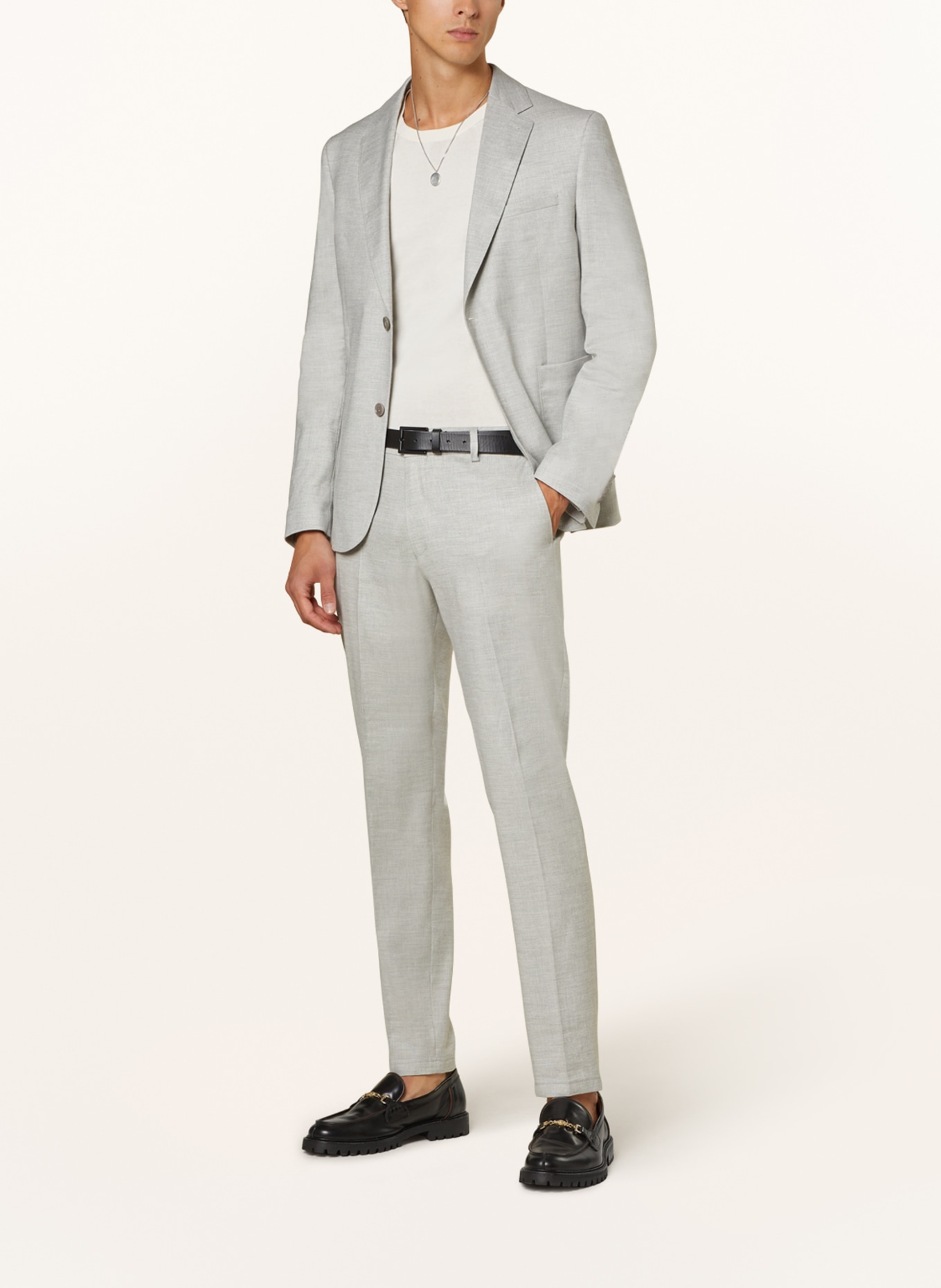 DRYKORN Trousers AJEND extra slim fit with linen, Color: 6702 grau (Image 2)