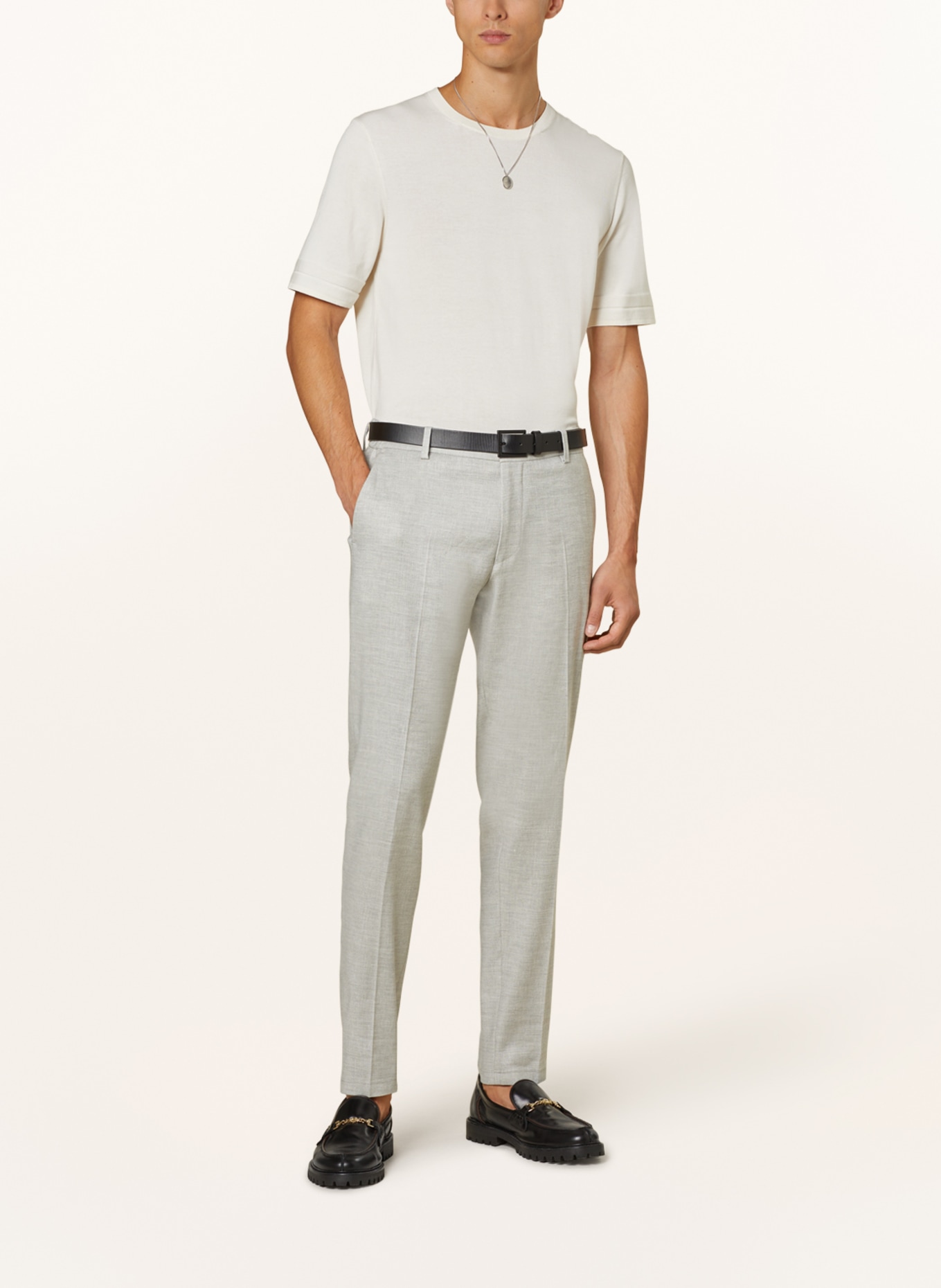DRYKORN Trousers AJEND extra slim fit with linen, Color: 6702 grau (Image 3)