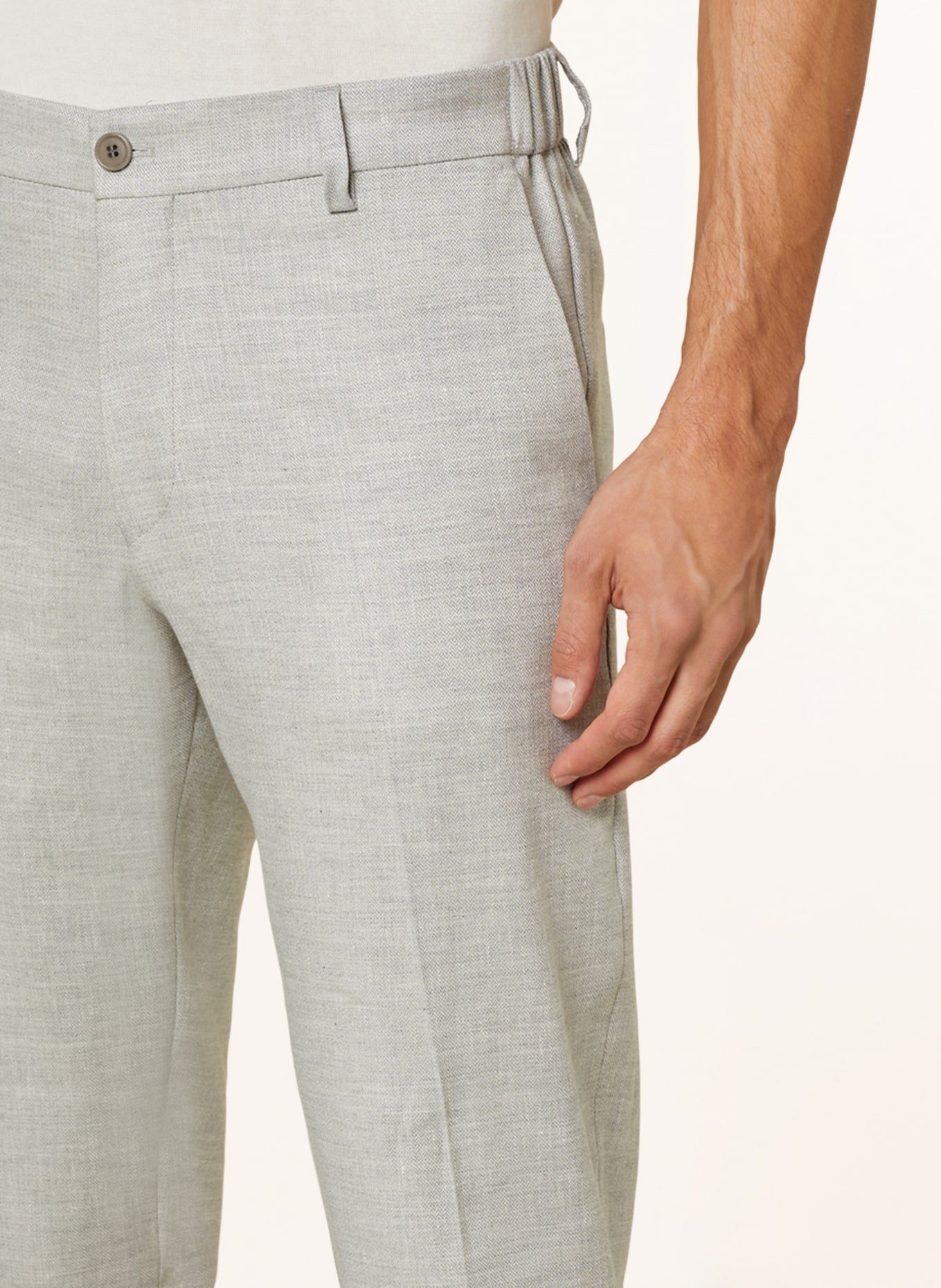 DRYKORN Trousers AJEND extra slim fit with linen, Color: 6702 grau (Image 6)