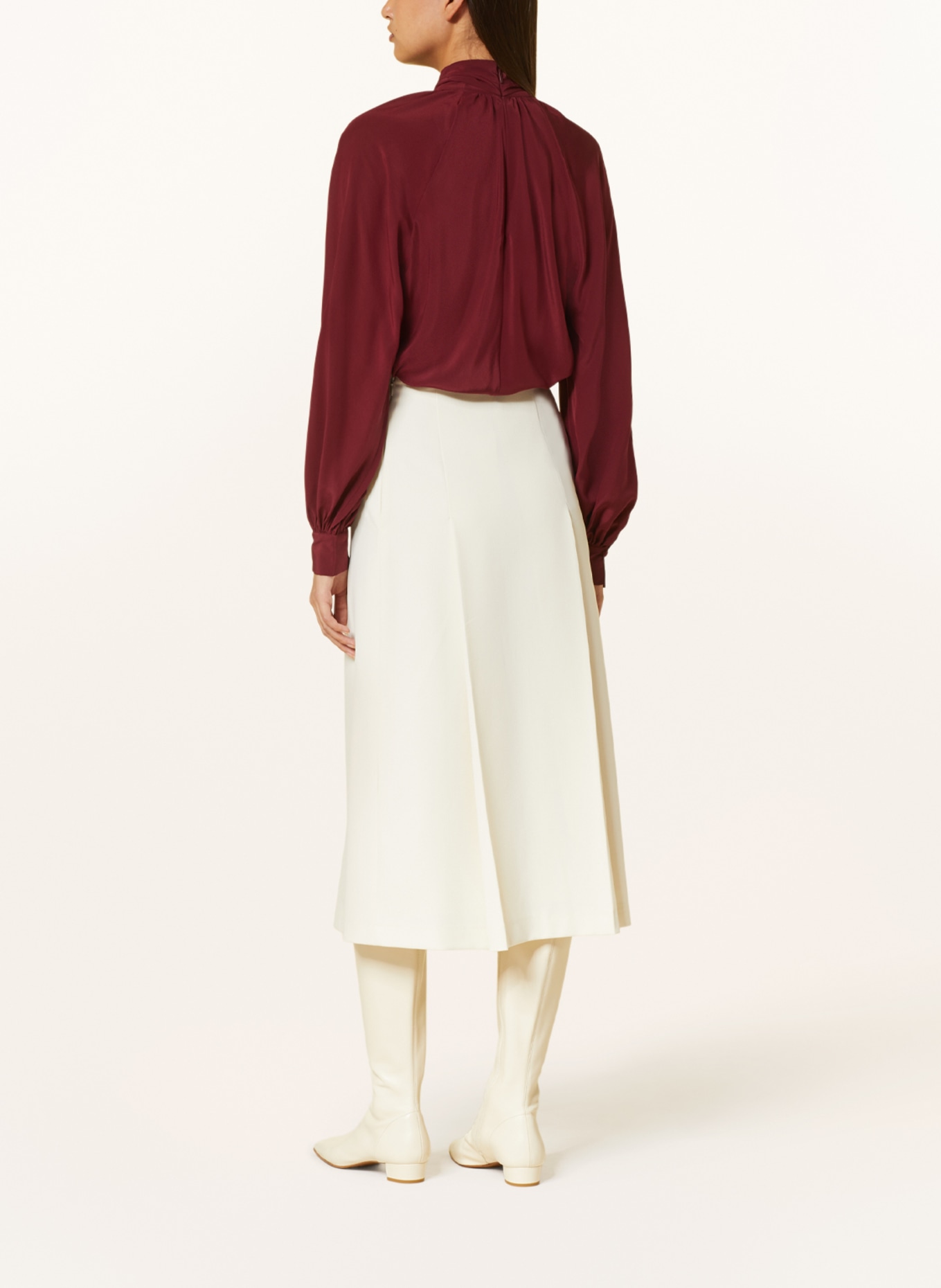 TED BAKER Bow-tie blouse ROBBIEY made of silk, Color: DARK RED (Image 3)