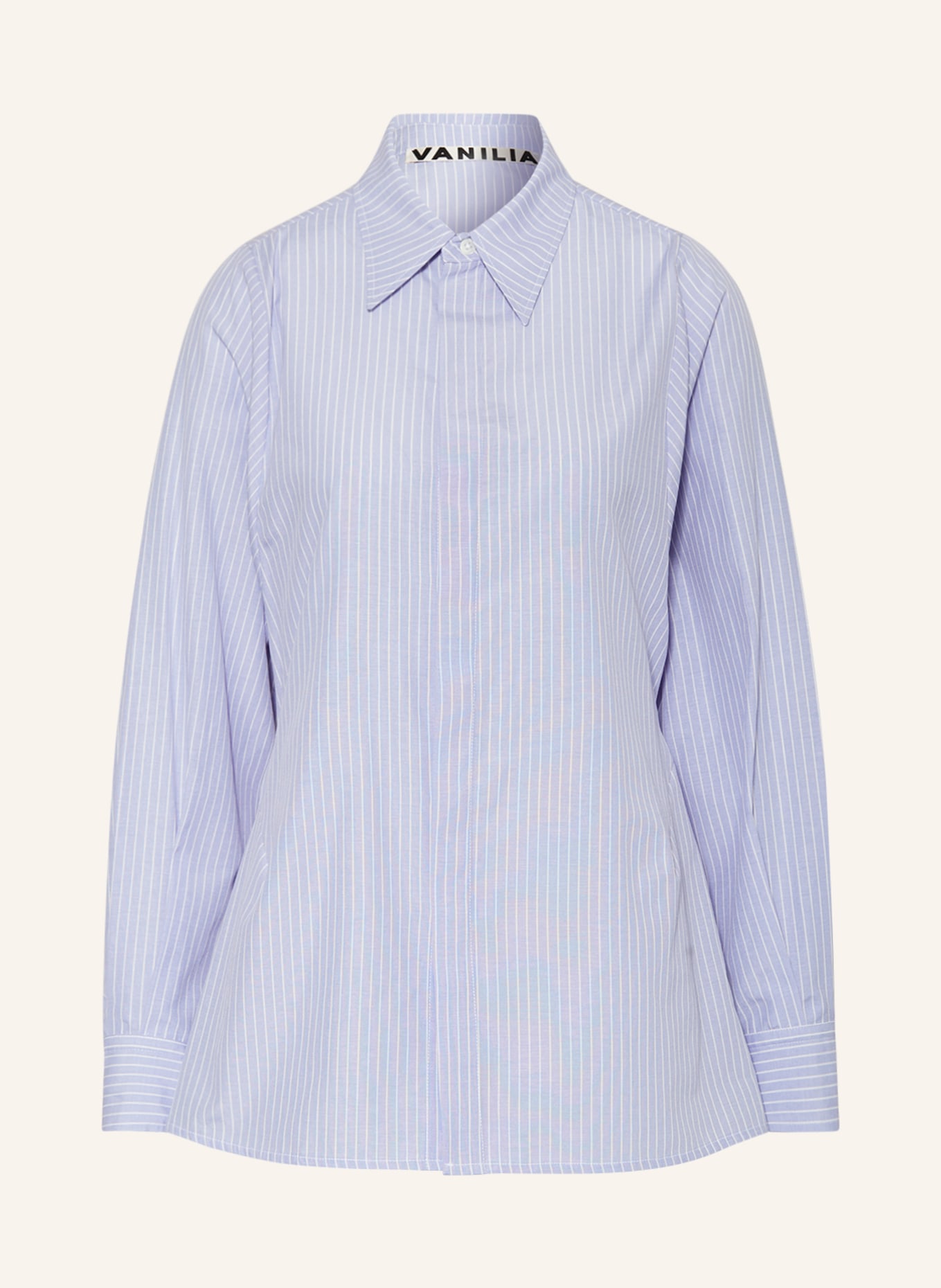 VANILIA Shirt blouse, Color: WHITE/ LIGHT BLUE (Image 1)