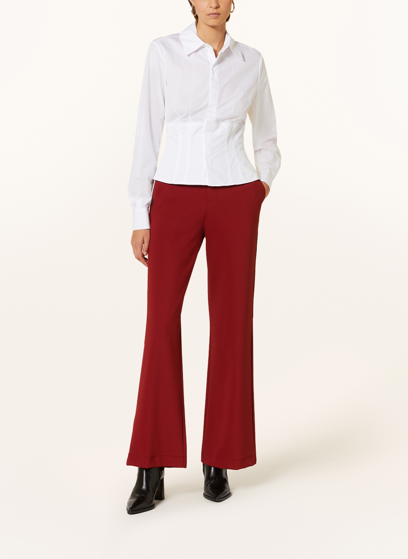 VANILIA Trousers, Color: DARK RED (Image 2)
