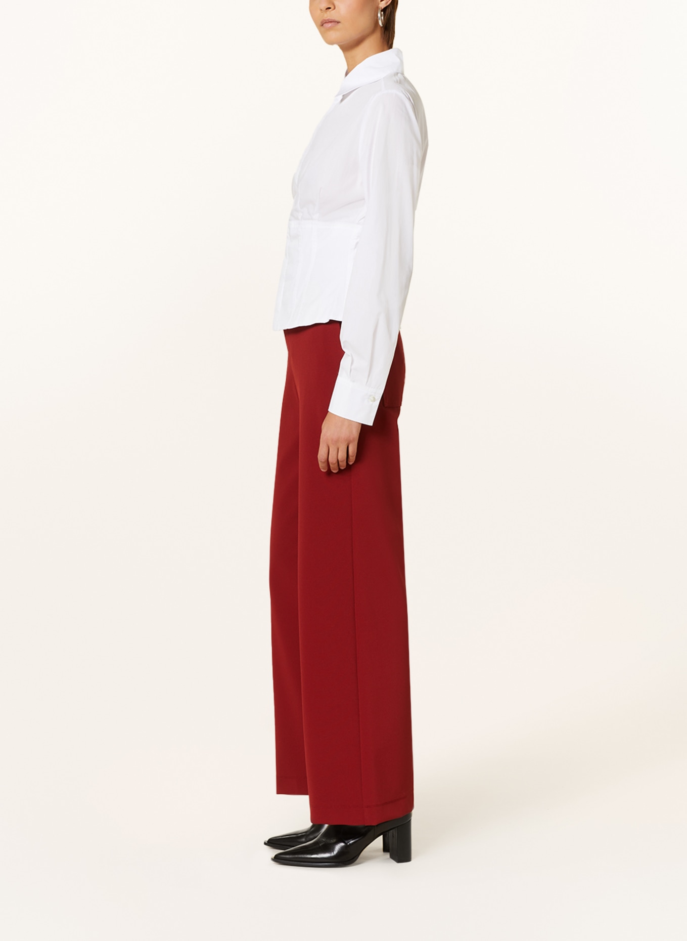 VANILIA Trousers, Color: DARK RED (Image 4)