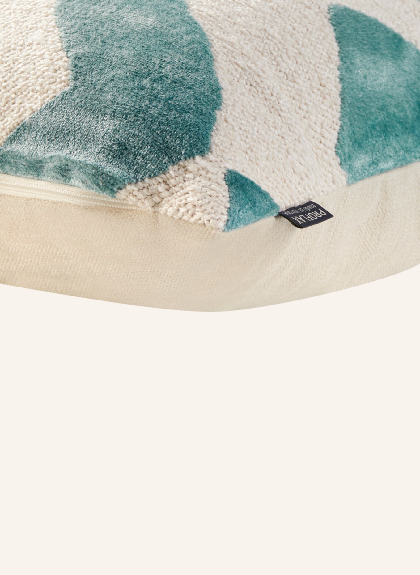 PROFLAX Decorative cushion cover MEGA, Color: TURQUOISE/ CREAM (Image 3)