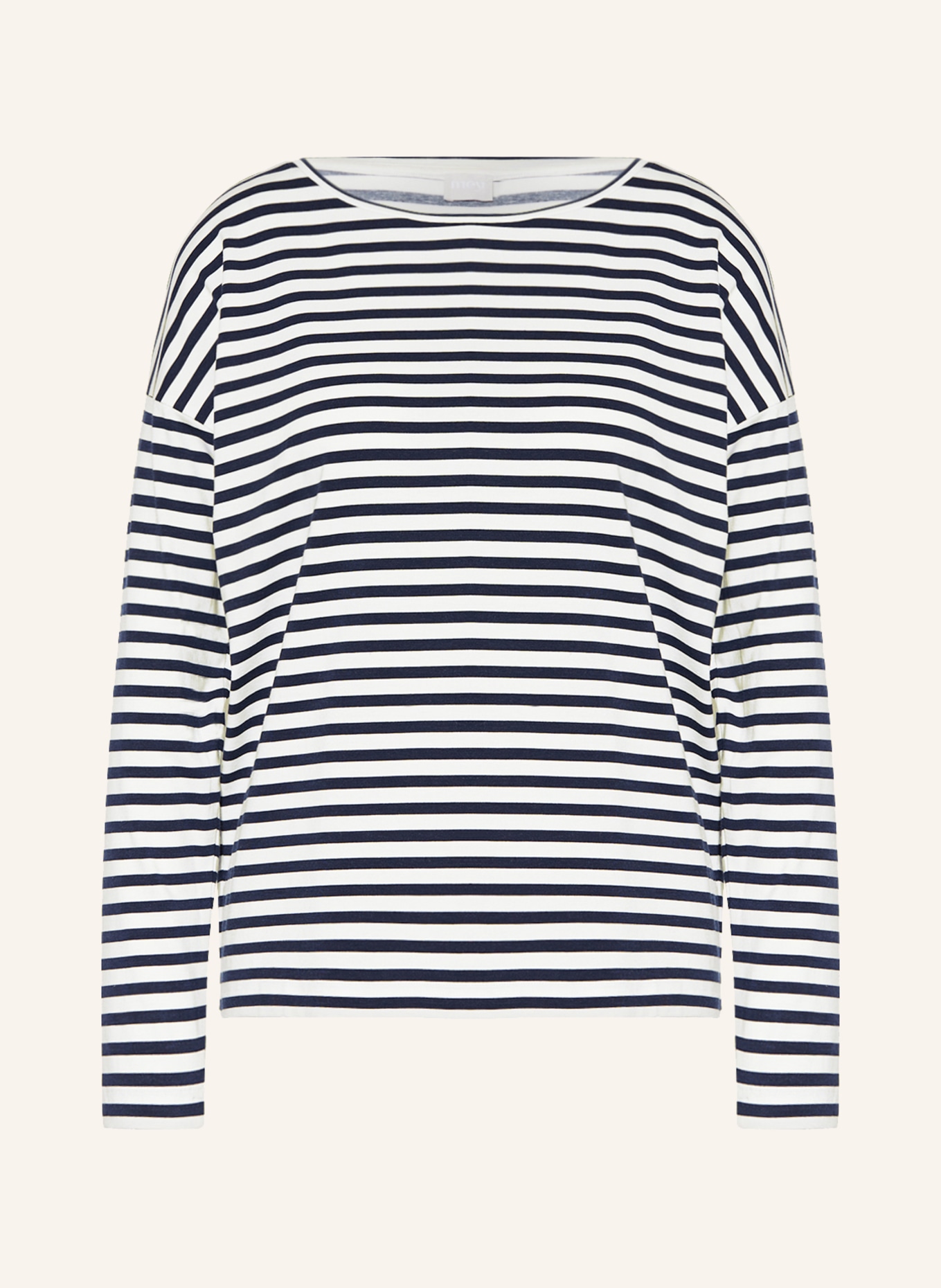 mey Loung shirt series CYRA, Color: WHITE/ DARK BLUE (Image 1)