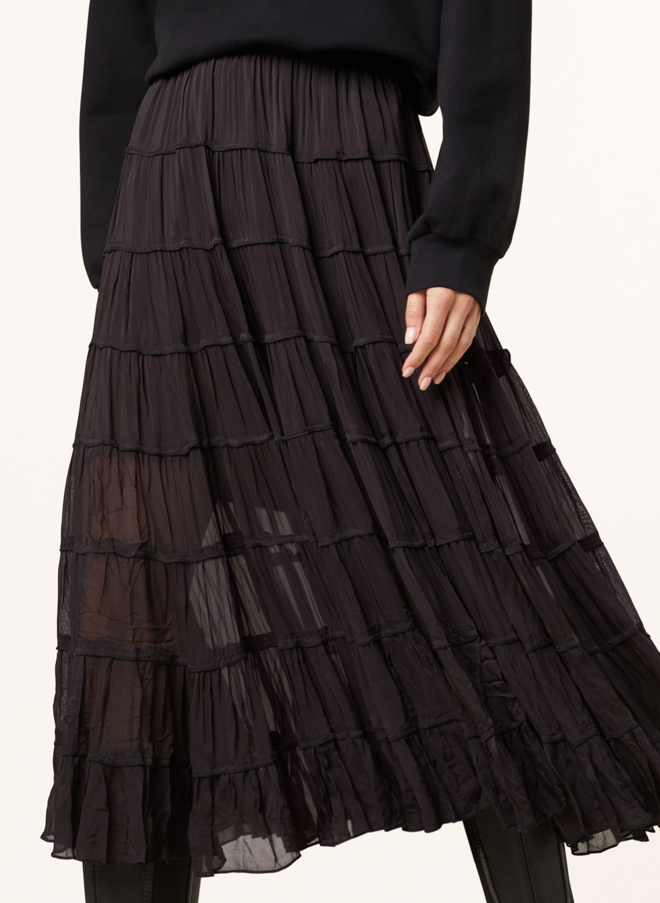 ALLSAINTS Skirt EVA, Color: BLACK (Image 4)
