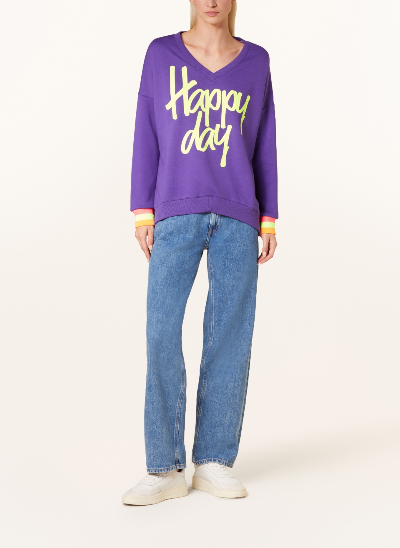 miss goodlife Sweatshirt, Color: PURPLE/ NEON YELLOW/ NEON PINK (Image 2)