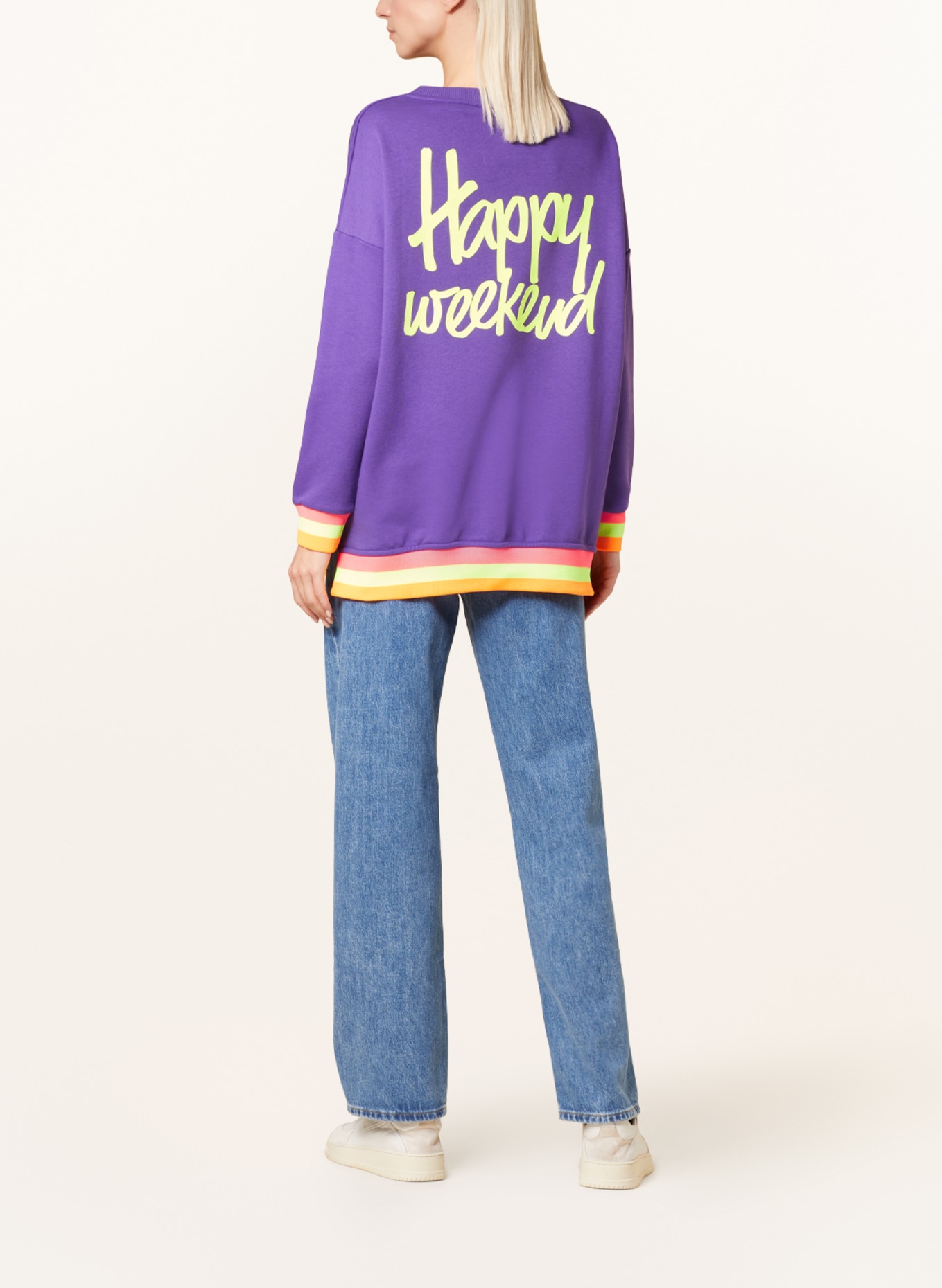 miss goodlife Sweatshirt, Color: PURPLE/ NEON YELLOW/ NEON PINK (Image 3)